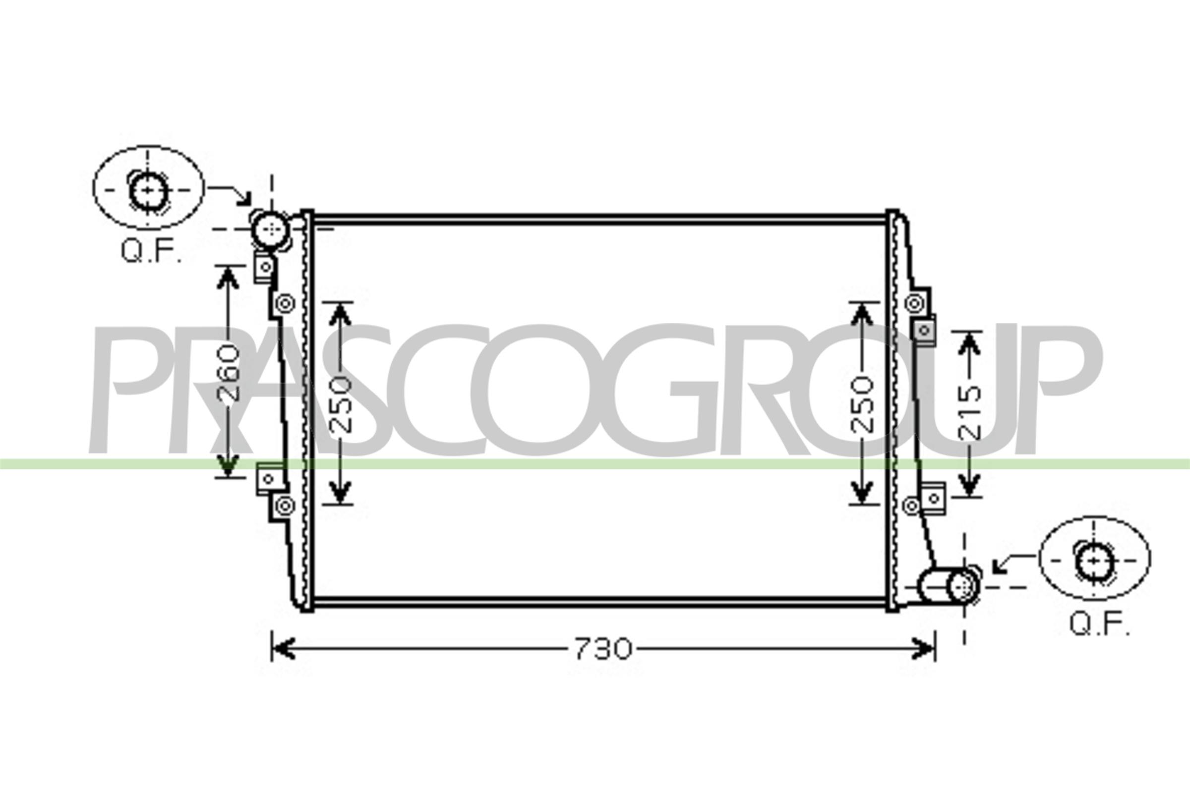 Prasco Kühler, Motorkühlung Ad320r006 Für Audi Vw