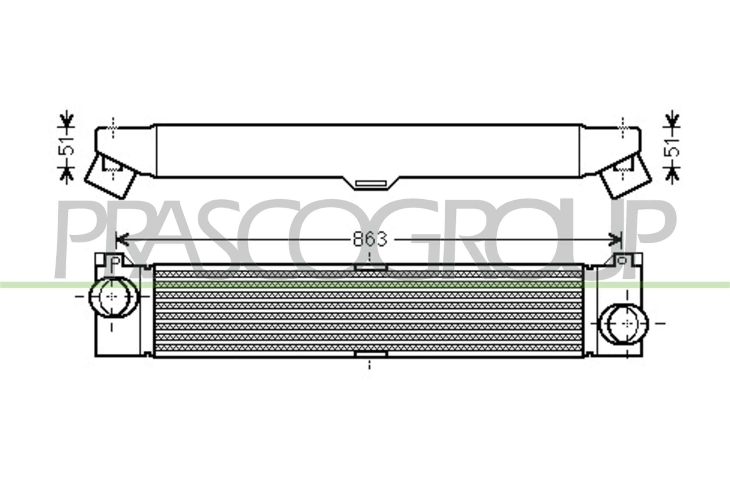 PRASCO Ladeluftkühler ci954n001 für Citroën Peugeot