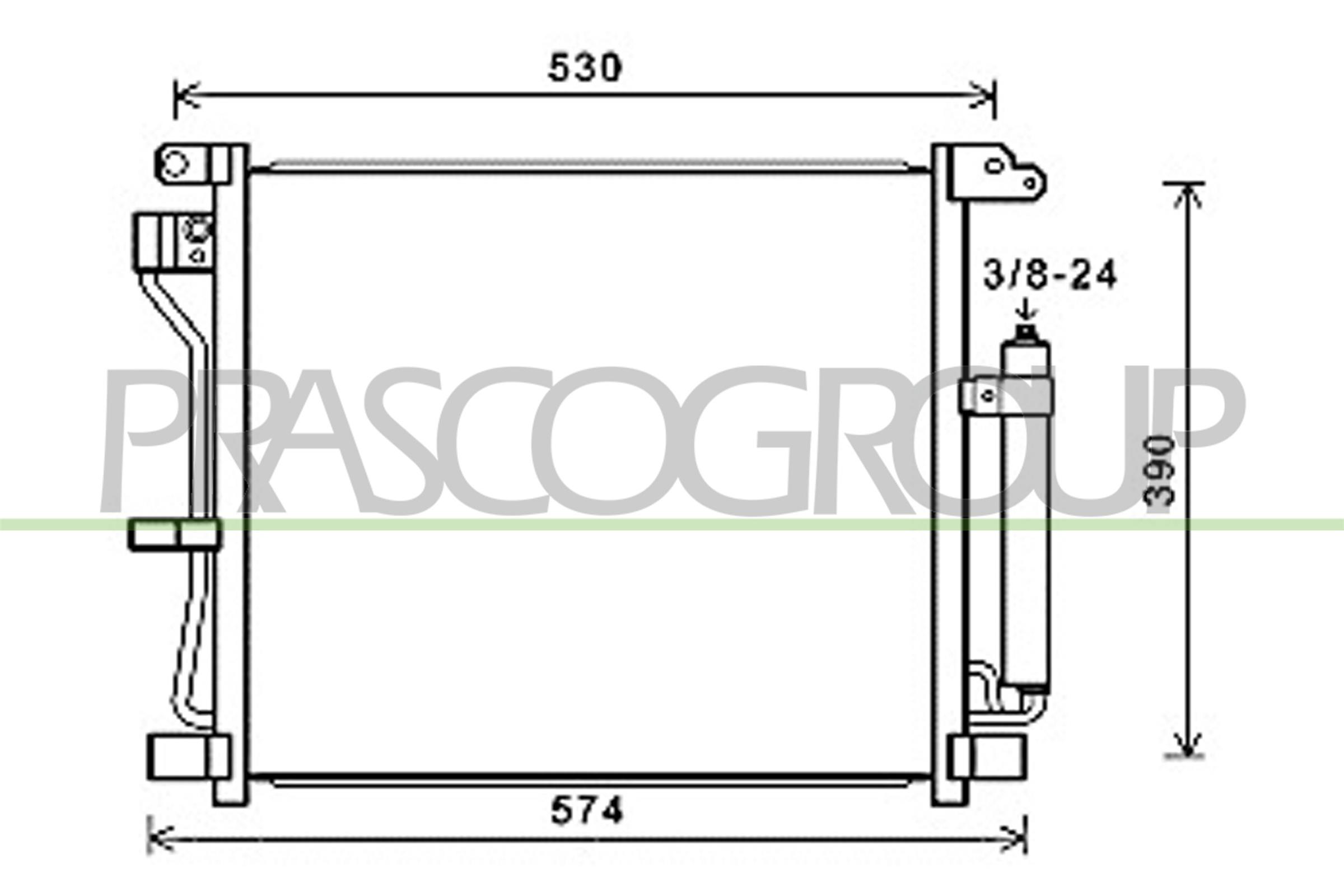 PRASCO Kondensator, Klimaanlage ds700c003 für NISSAN