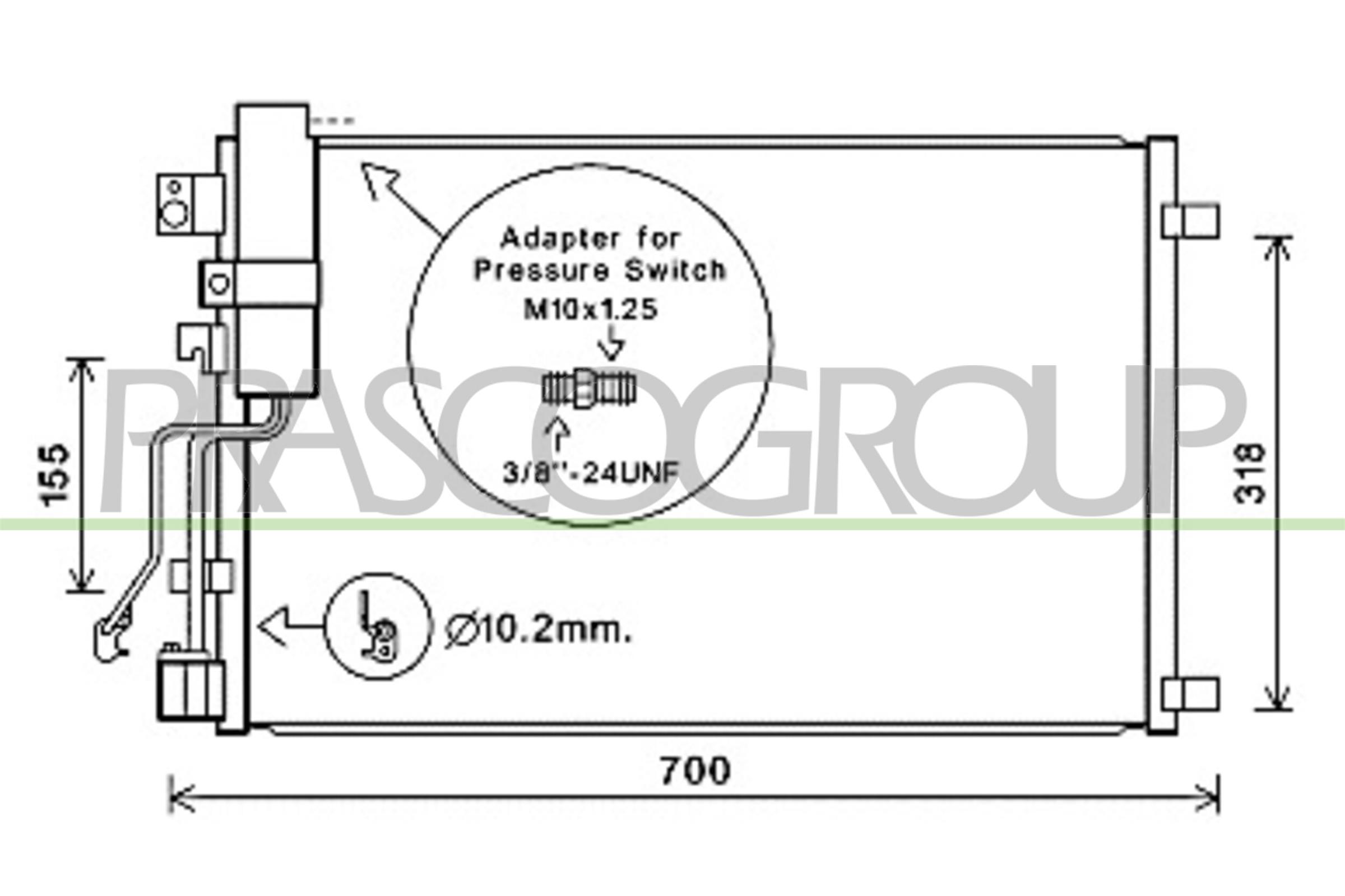 Prasco Kondensator, Klimaanlage Ds710c002 Für Nissan