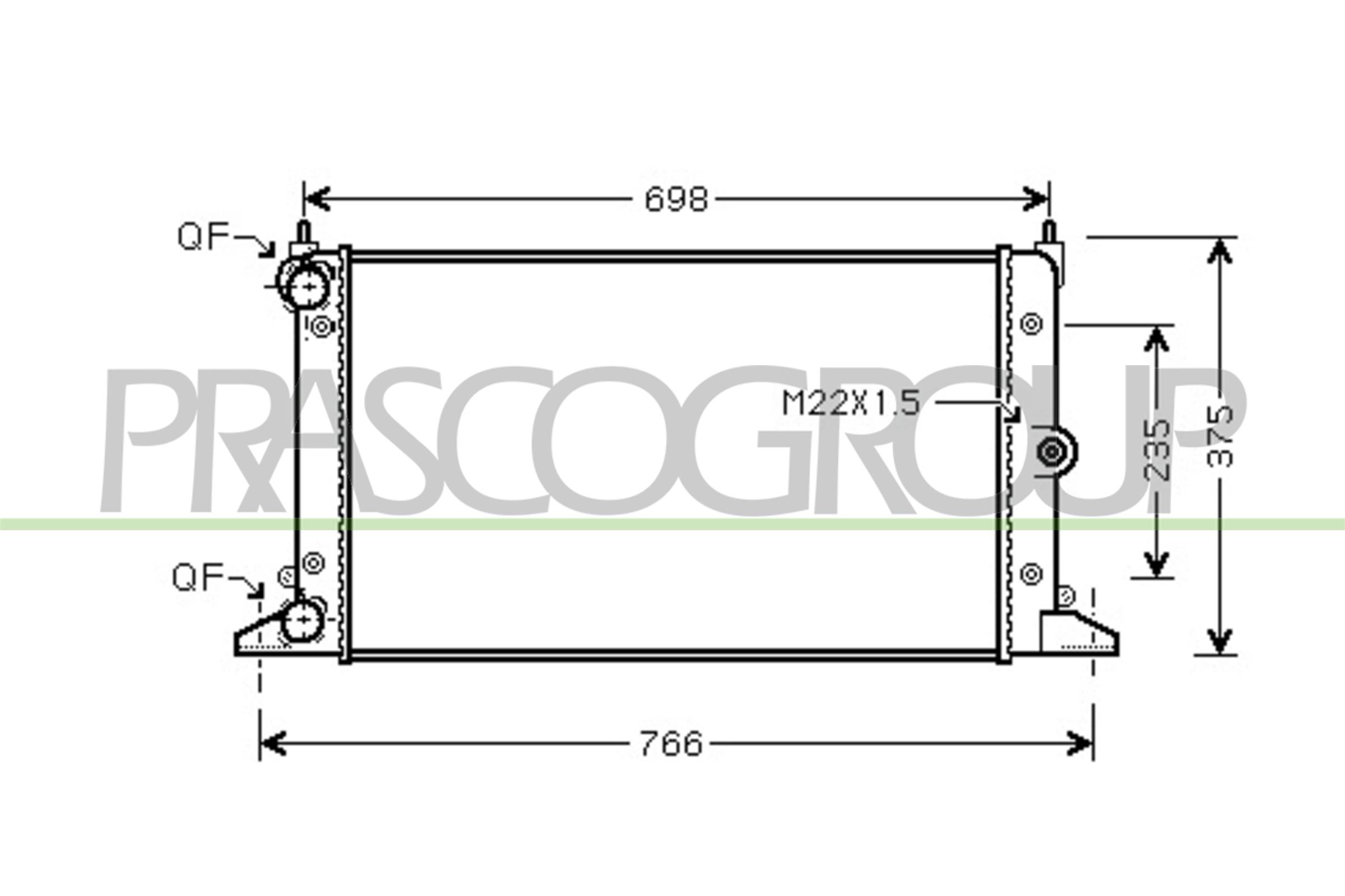 Prasco Kühler, Motorkühlung Fd078r003 Für Ford Vw