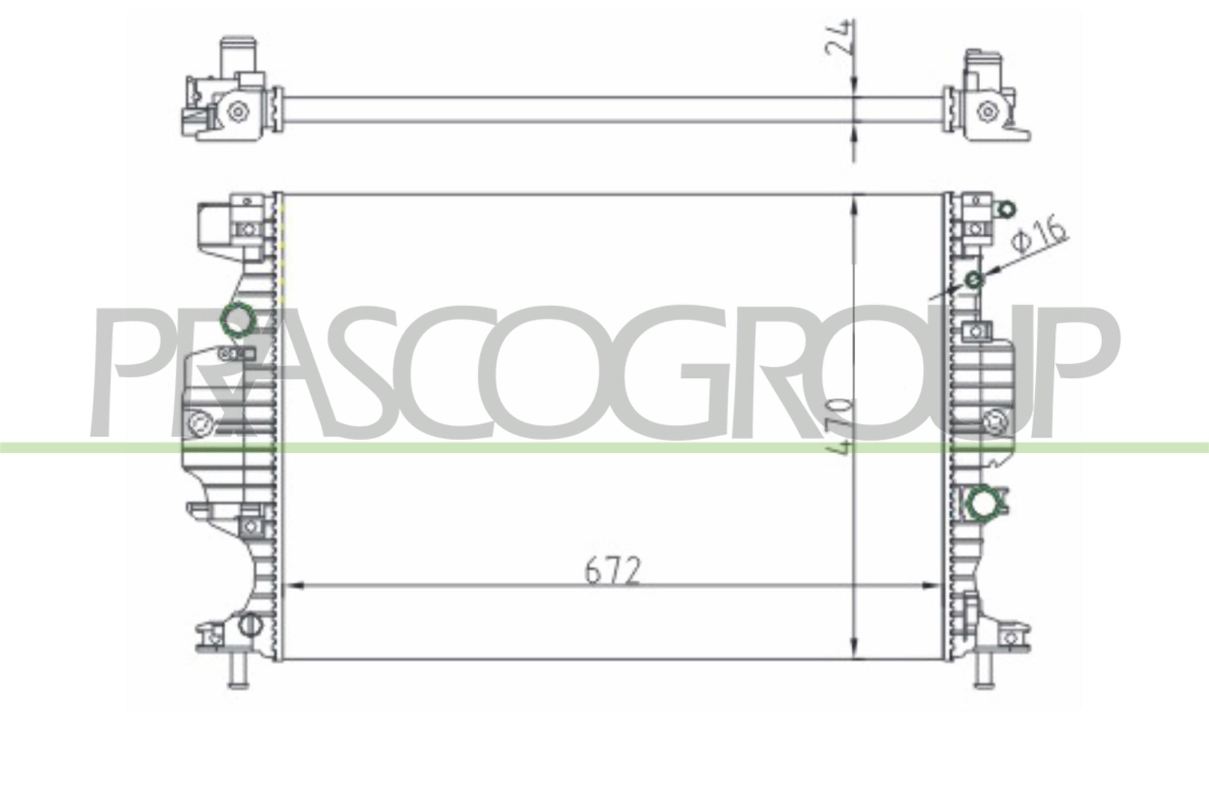 PRASCO Kühler, Motorkühlung fd082r002 für Ford