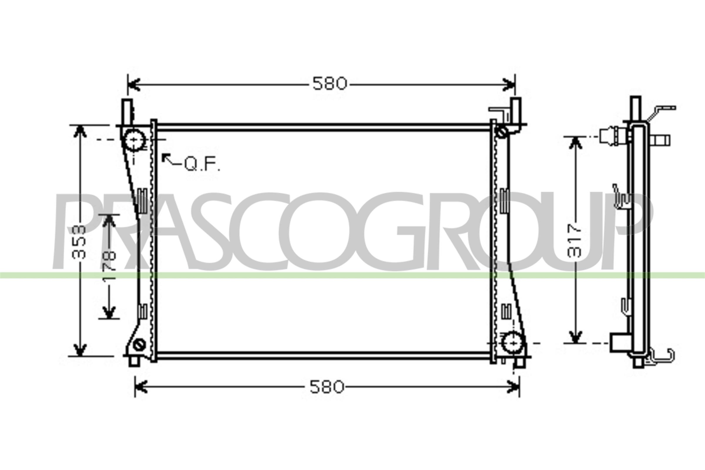 Prasco Kühler, Motorkühlung Fd340r002 Für Ford Mazda