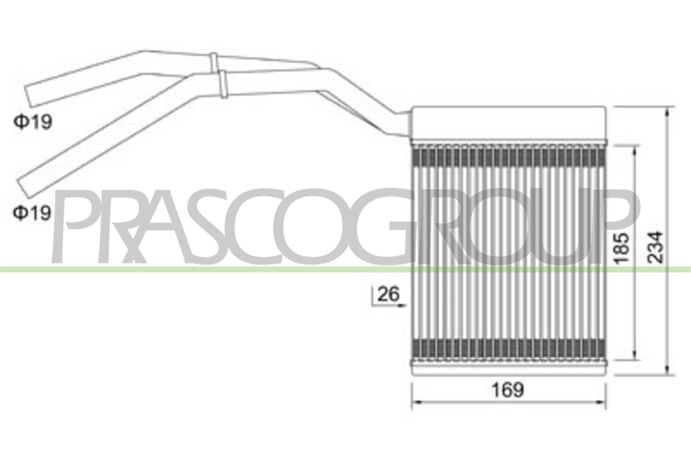 Prasco Wärmetauscher, Innenraumheizung Fd424h001 Für Ford Volvo
