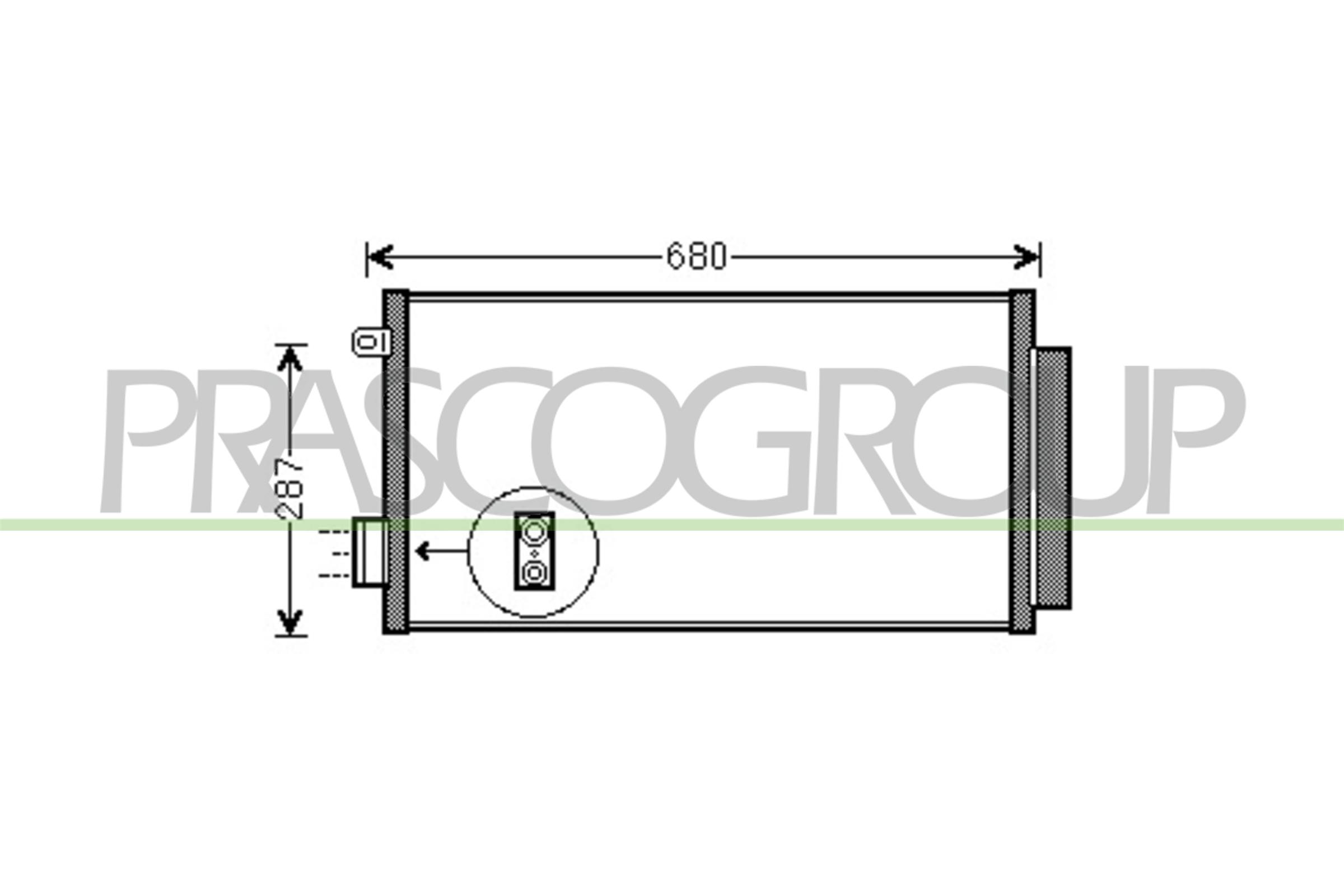 Prasco Kondensator, Klimaanlage Ft040c002 Für Fiat