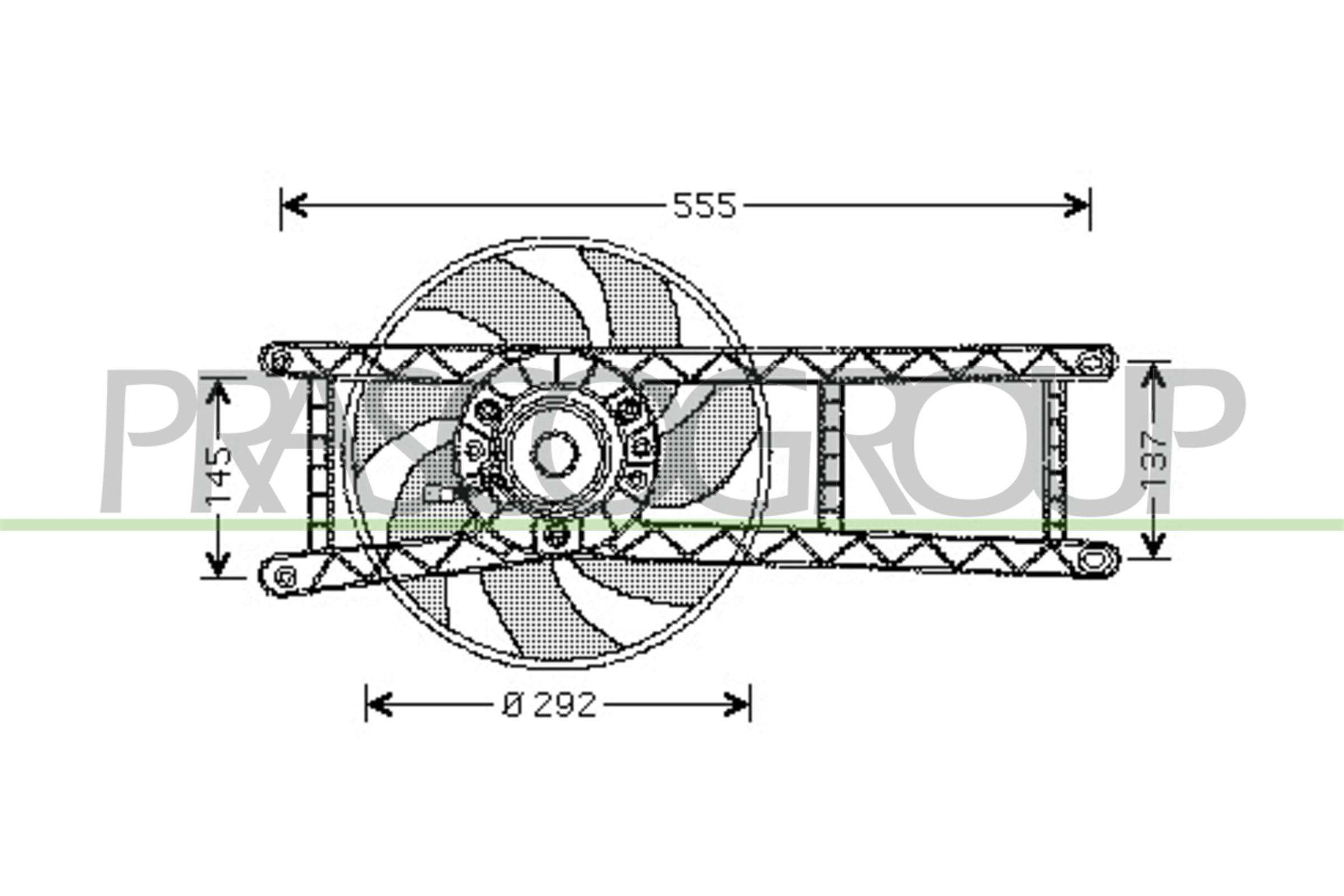 PRASCO Lüfter, Motorkühlung ft122f001 für Fiat