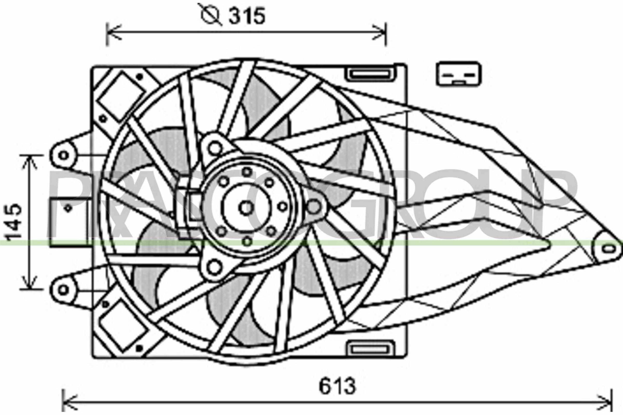 PRASCO Lüfter, Motorkühlung ft122f005 für Fiat