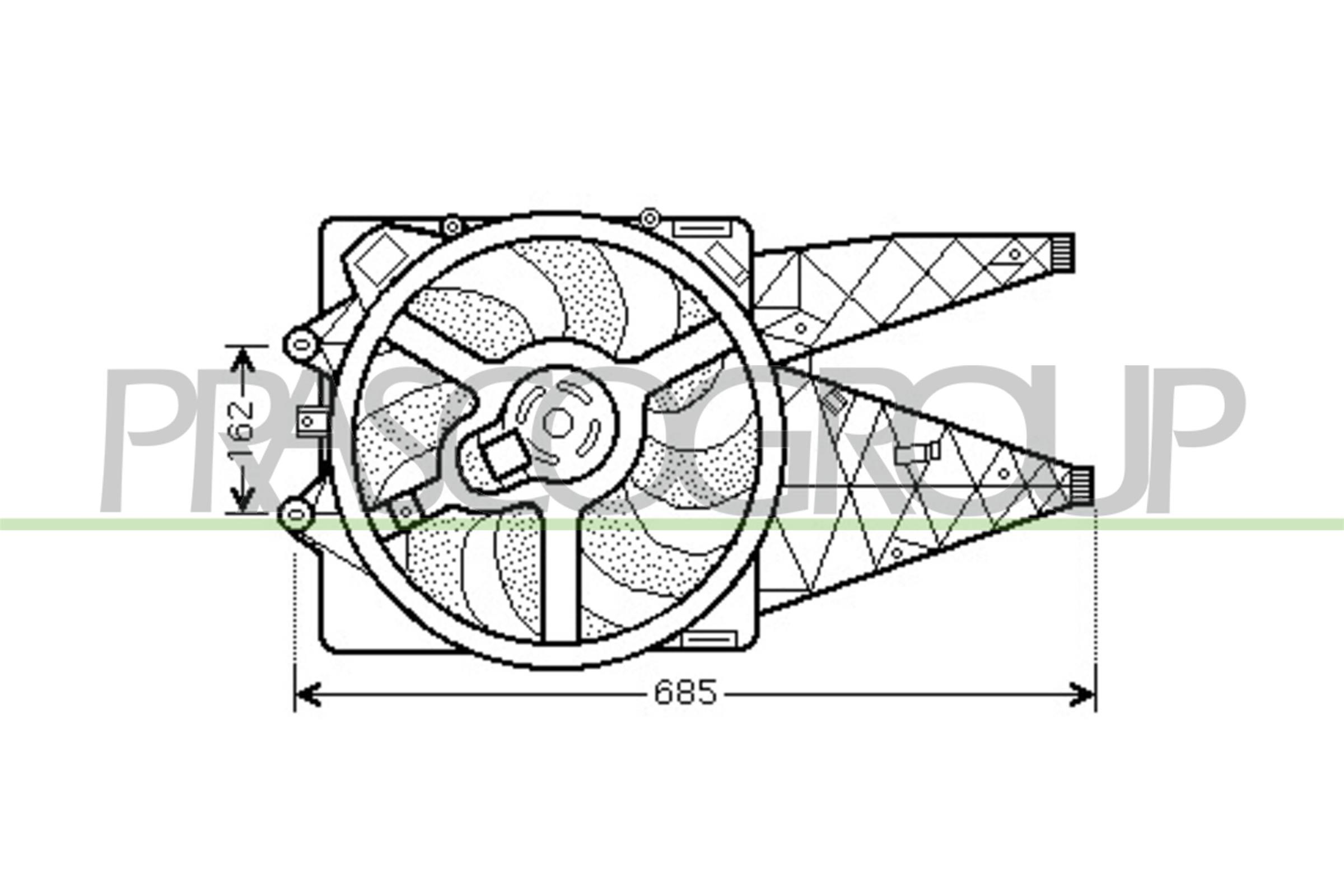 PRASCO Lüfter, Motorkühlung ft342f004 für Fiat