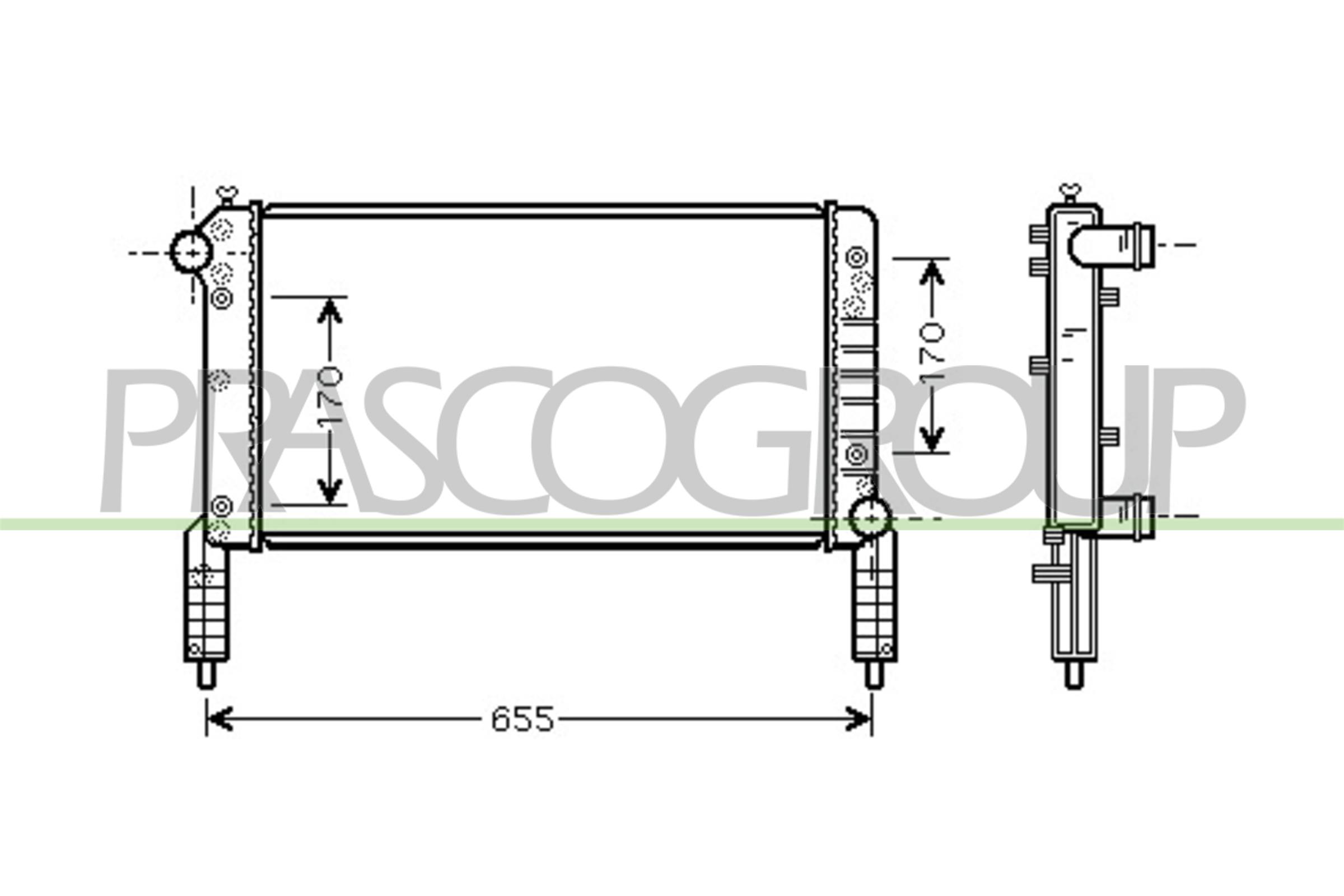 Prasco Kühler, Motorkühlung Ft908r004 Für Fiat