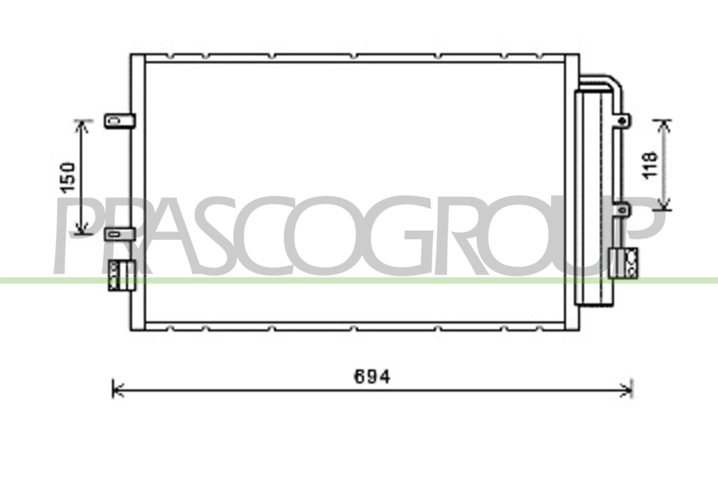 Prasco Kondensator, Klimaanlage Ft929c001 Für Fiat