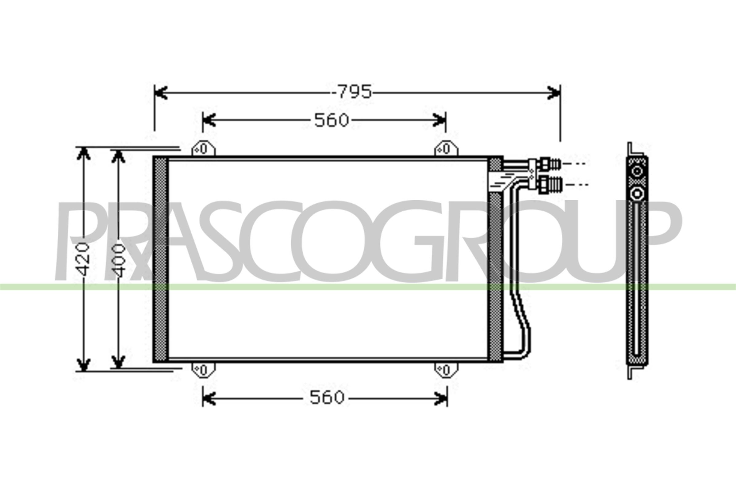 Prasco Kondensator, Klimaanlage Me915c001 Für Mercedes