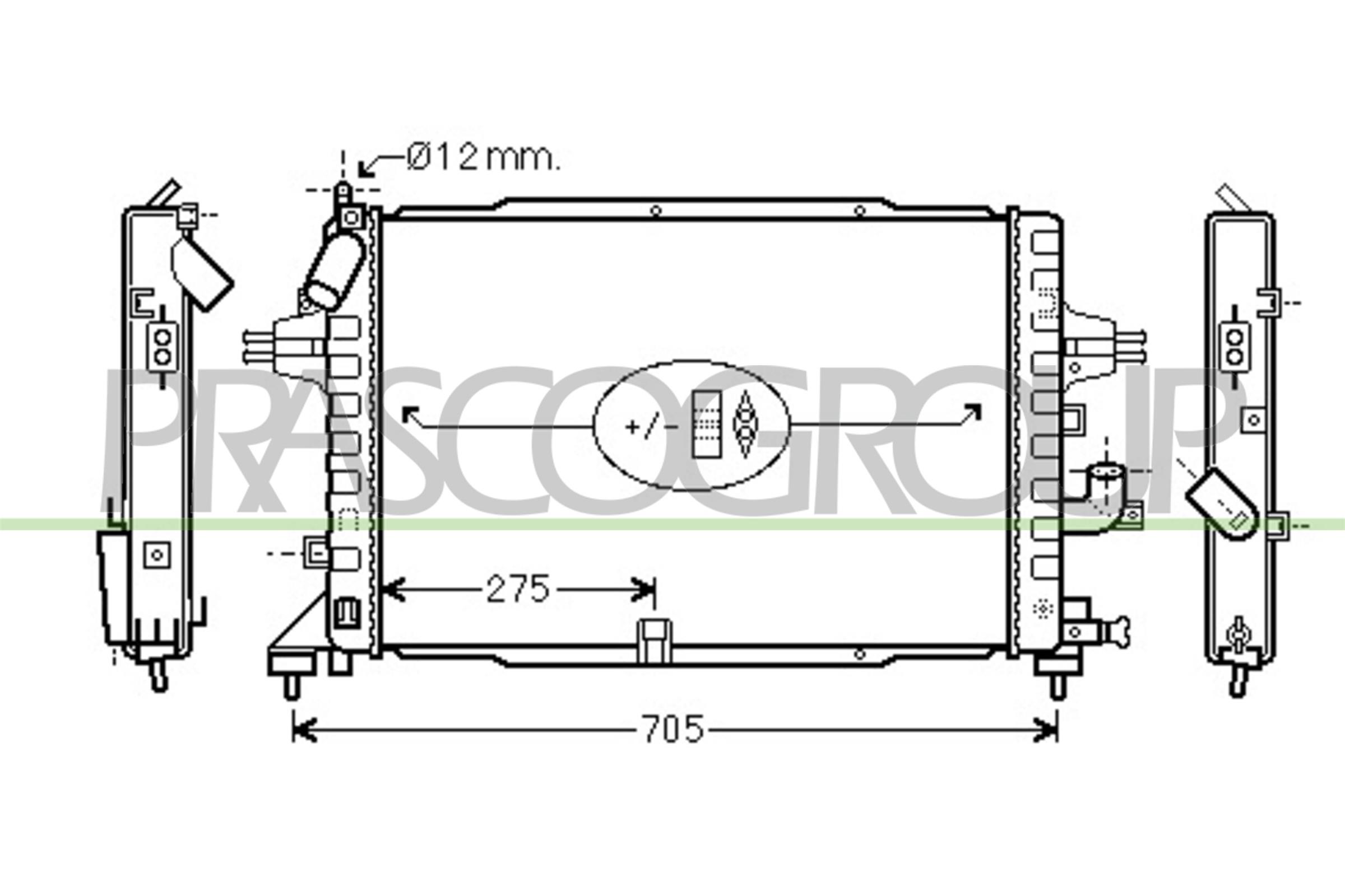 Prasco Kühler, Motorkühlung Op410r003 Für Opel Vaughall