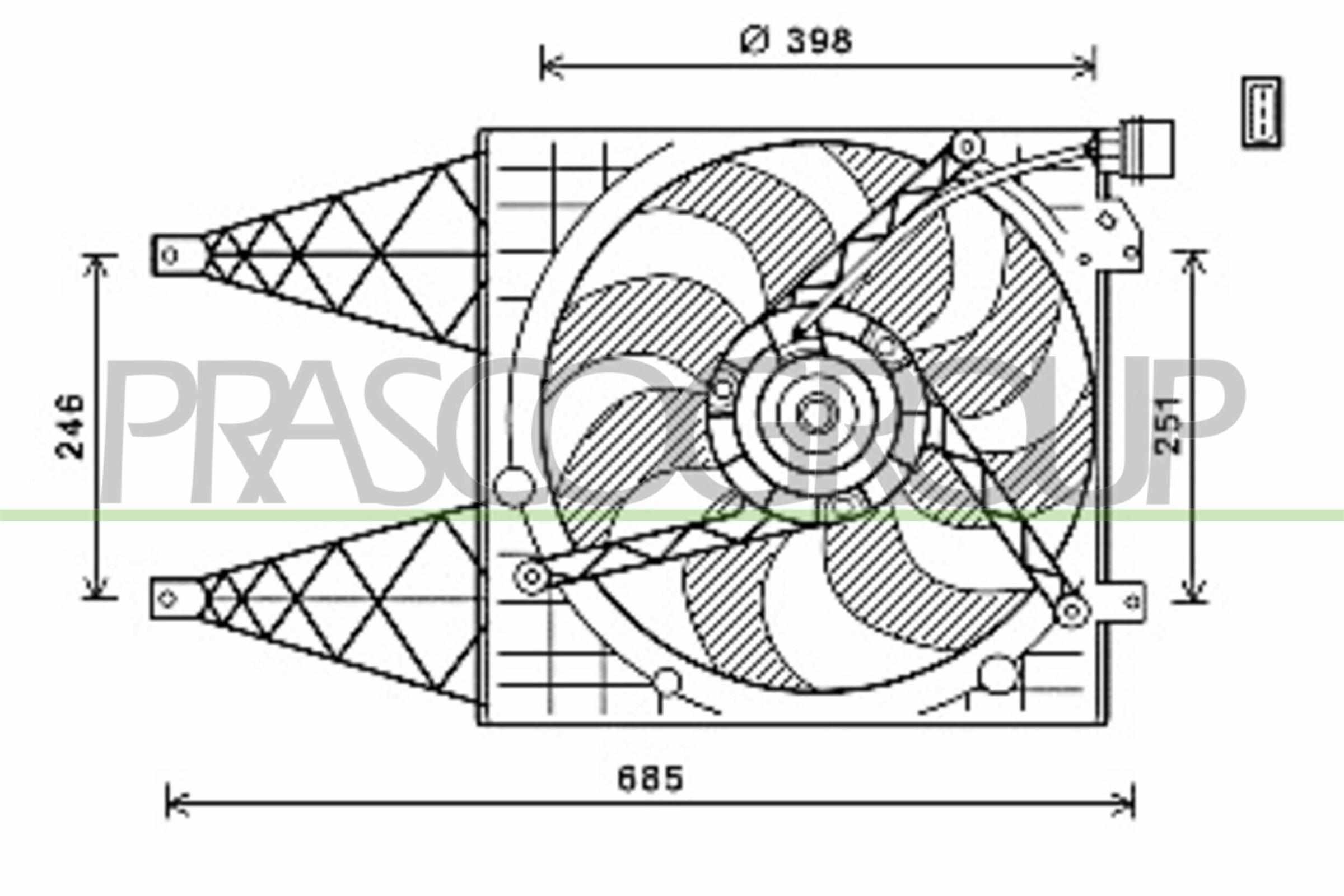 PRASCO Lüfter, Motorkühlung st033f003 für VW SEAT