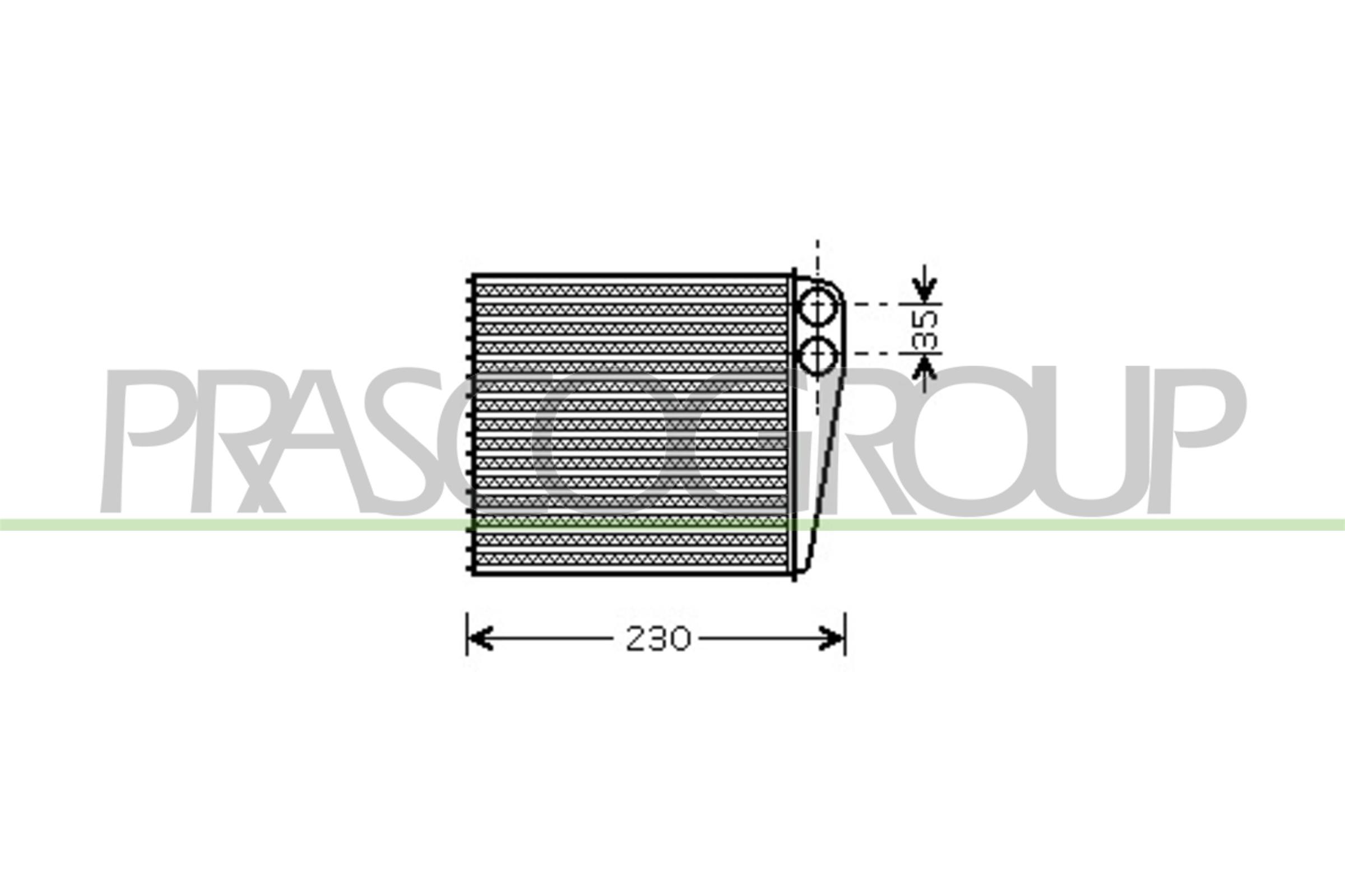 Prasco Wärmetauscher, Innenraumheizung Vg055h001 Für Skoda Vw