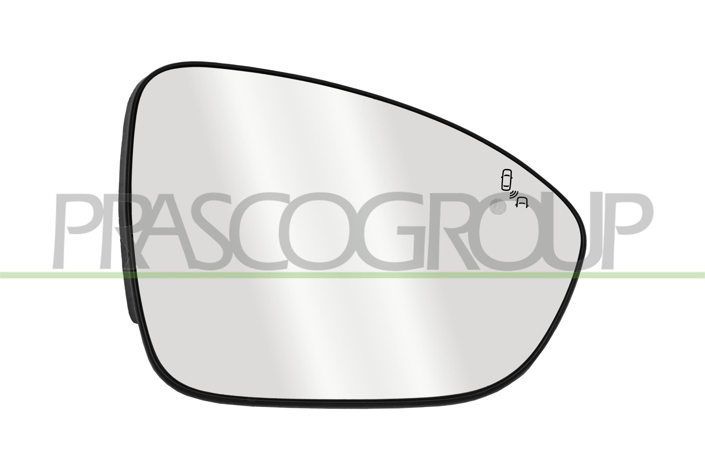 PRASCO Spiegelglas, Außenspiegel rechts 2-polig für DACIA 963653294R DA2327523