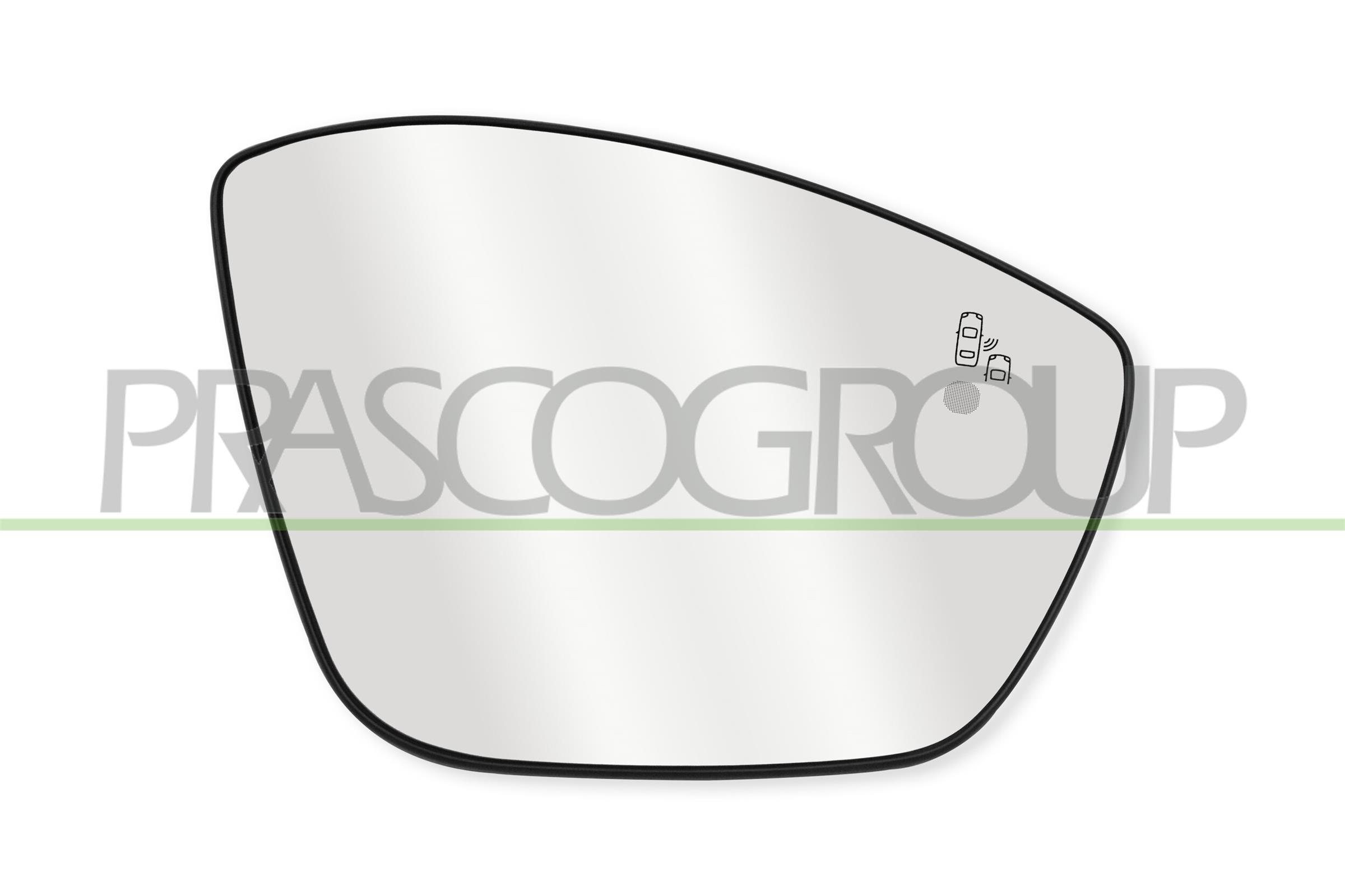 Prasco Spiegelglas, Außenspiegel Op7037523 Rechts Für Opel