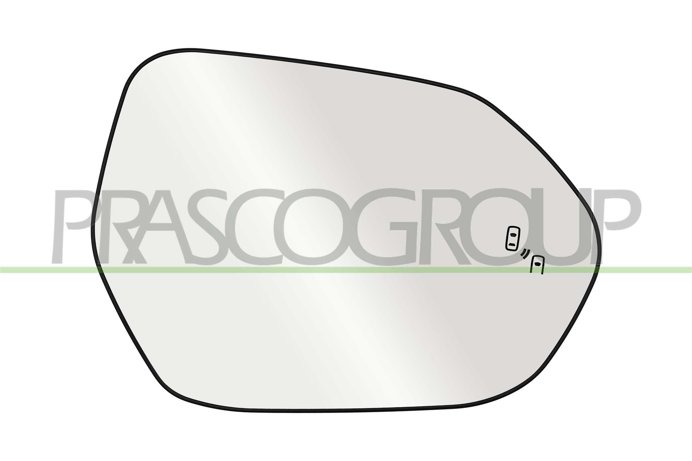 Prasco Spiegelglas, Außenspiegel Ty3327523 Rechts Für Toyota