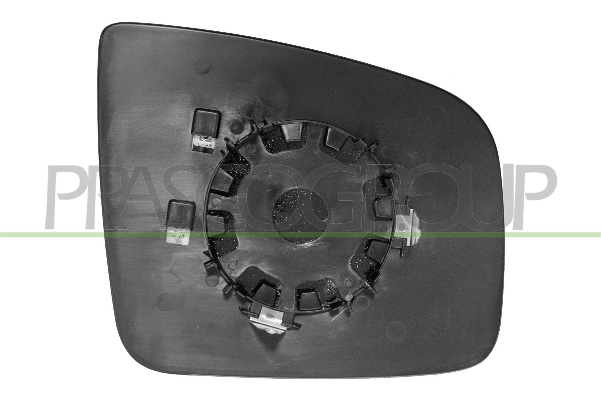 PRASCO Spiegelglas, Außenspiegel me9107504 links für Mercedes