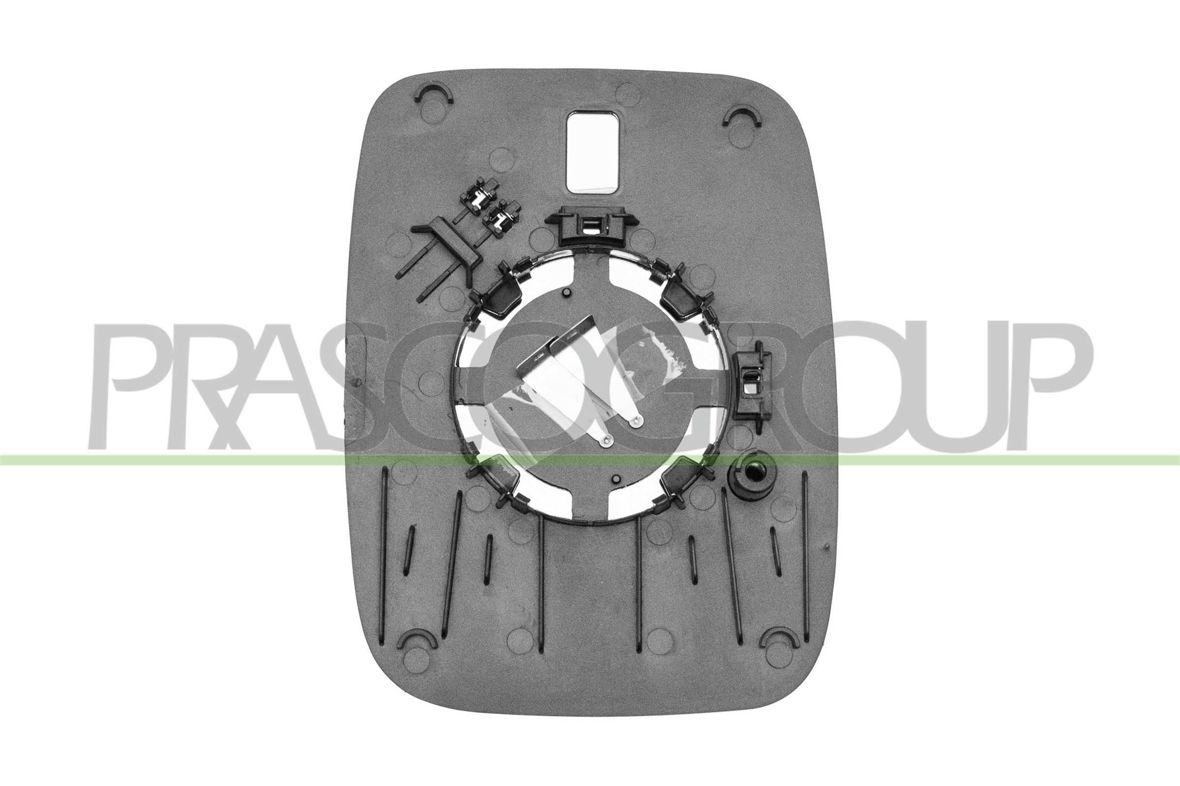 PRASCO Spiegelglas, Außenspiegel ft9007504 links für Opel