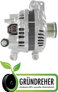 REDfair Generator "Pfandfrei * Öko-Zertifikat für Endkunde * 80% Reman in EU" f&uuml;r MAZDA 6 Station Wagon (GY), Art.-Nr. RF90512G