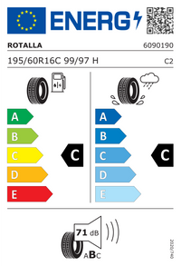 Rotalla Sommerreifen "[Rotalla] 195/60R16 99/97H - Setula V-Race RF19", Art.-Nr. RTL0982