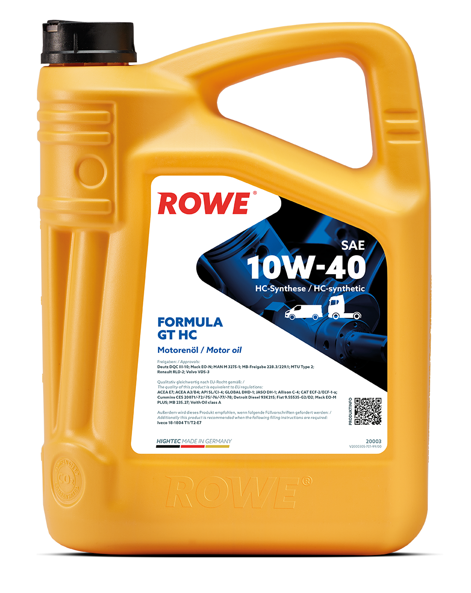 ROWE Motoröl HIGHTEC FORMULA GT SAE 10W-40 HC [5 L] 20003005099 5l
