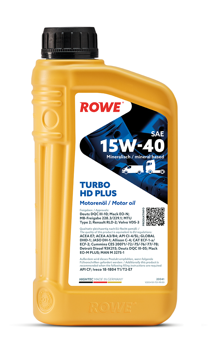 ROWE Motoröl HIGHTEC TURBO HD SAE 15W-40 PLUS [1 L] 20041001099 1l