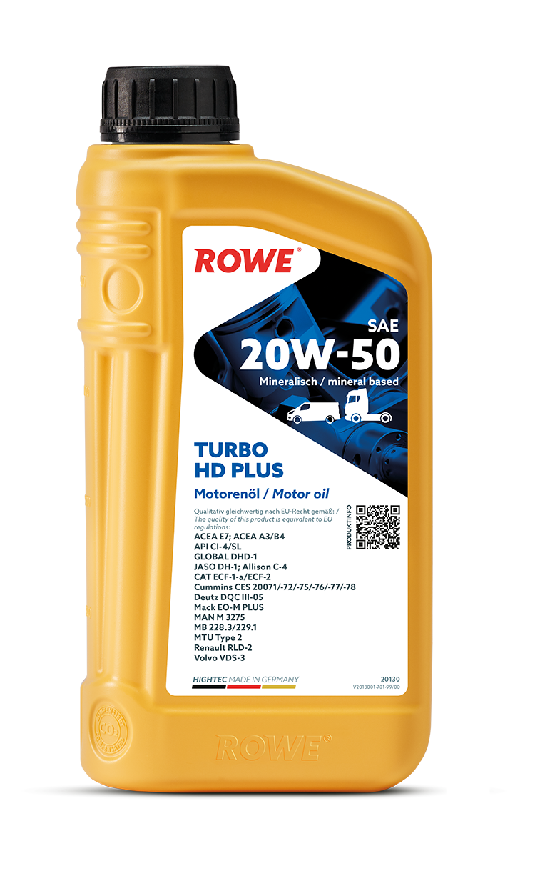 ROWE Motoröl HIGHTEC TURBO HD SAE 20W-50 PLUS [1 L] 20130001099 1l