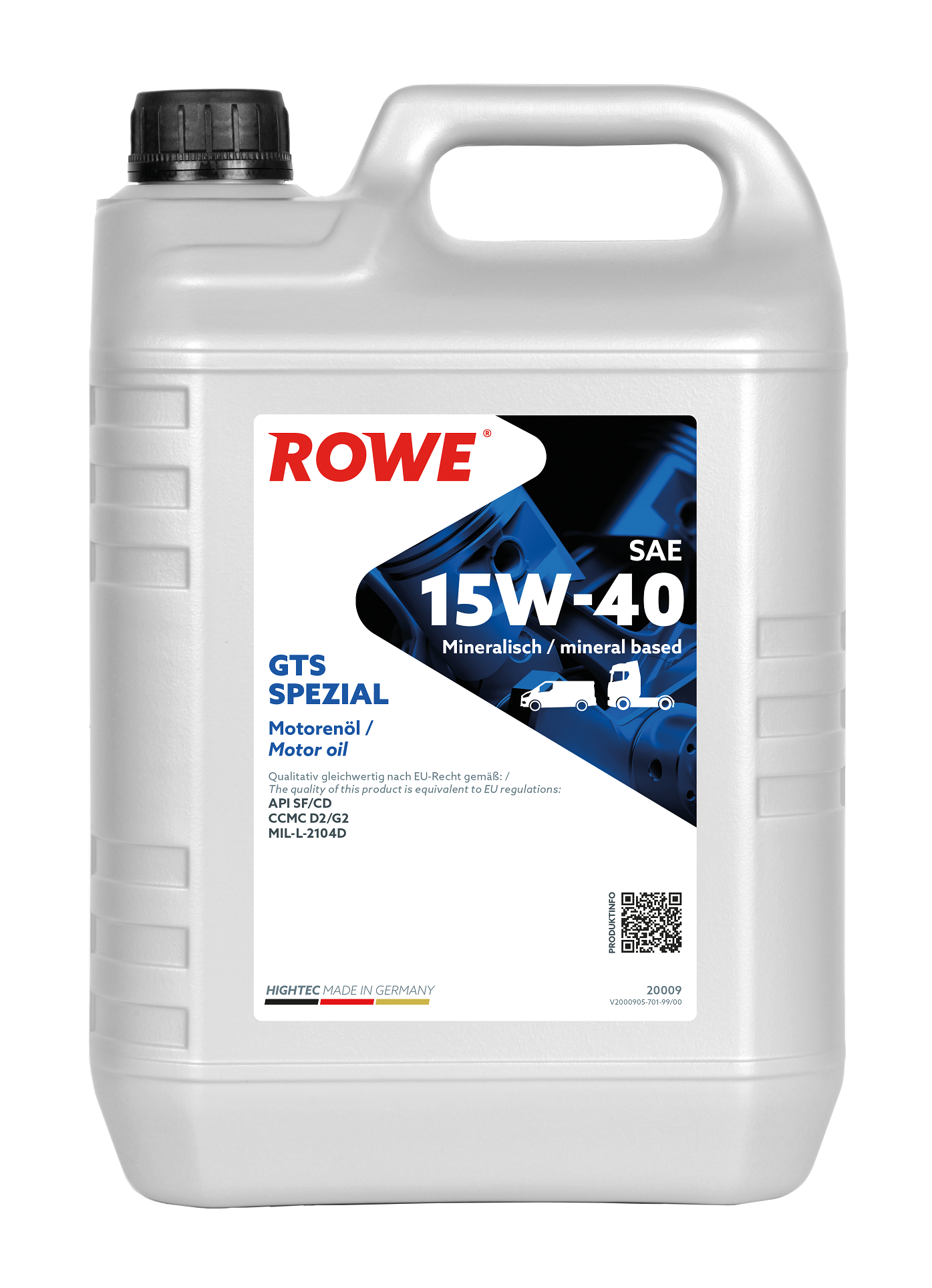 ROWE Motoröl HIGHTEC GTS SPEZIAL SAE 15W-40 [5 L] 20009005099 5l