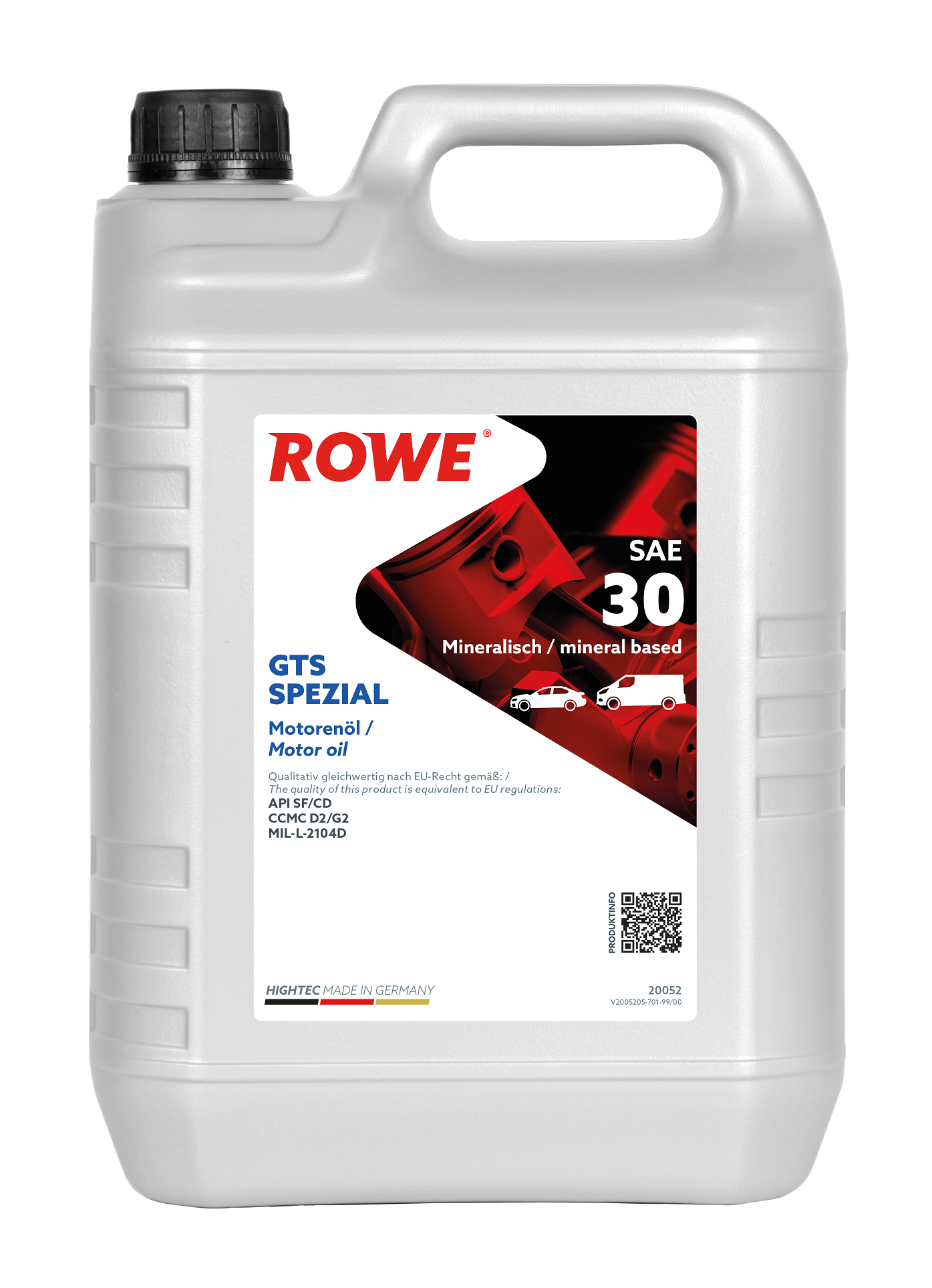 ROWE Motoröl HIGHTEC GTS SPEZIAL SAE 30 [5 L] 20052005099 5l