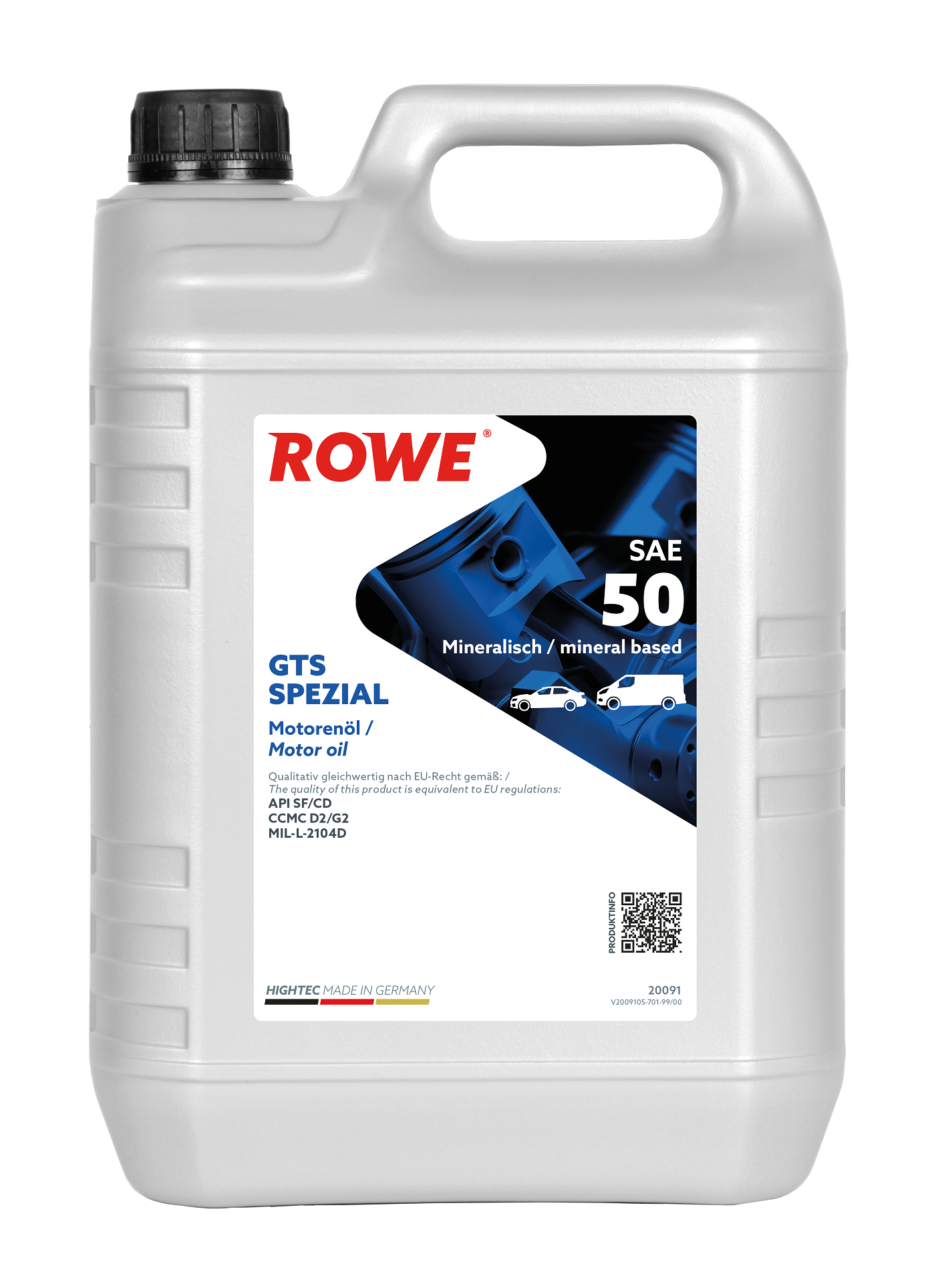 ROWE Motoröl HIGHTEC GTS SPEZIAL SAE 50 [5 L] 20091005099 5l