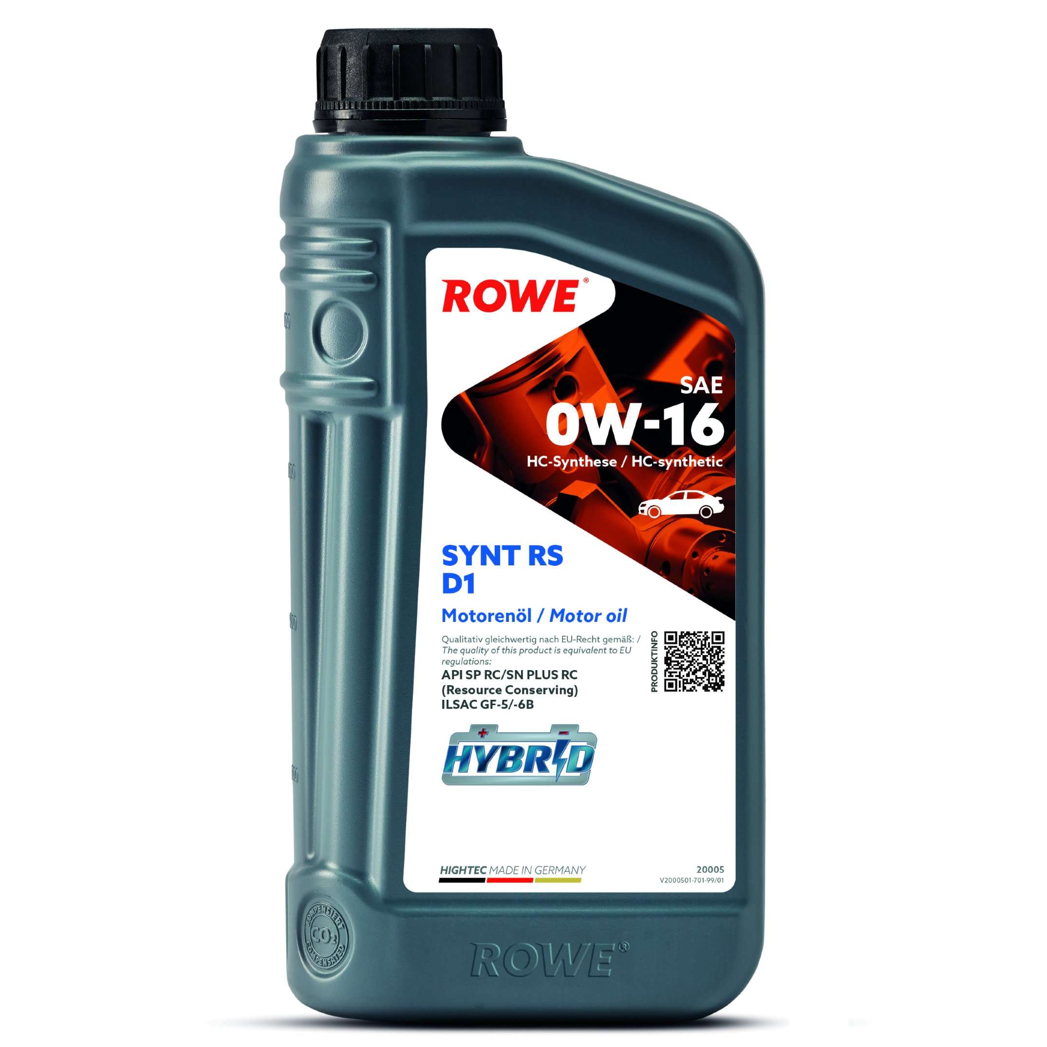 ROWE Motoröl HIGHTEC SYNT RS D1 SAE 0W-16 [1 L] 20005001099 1l