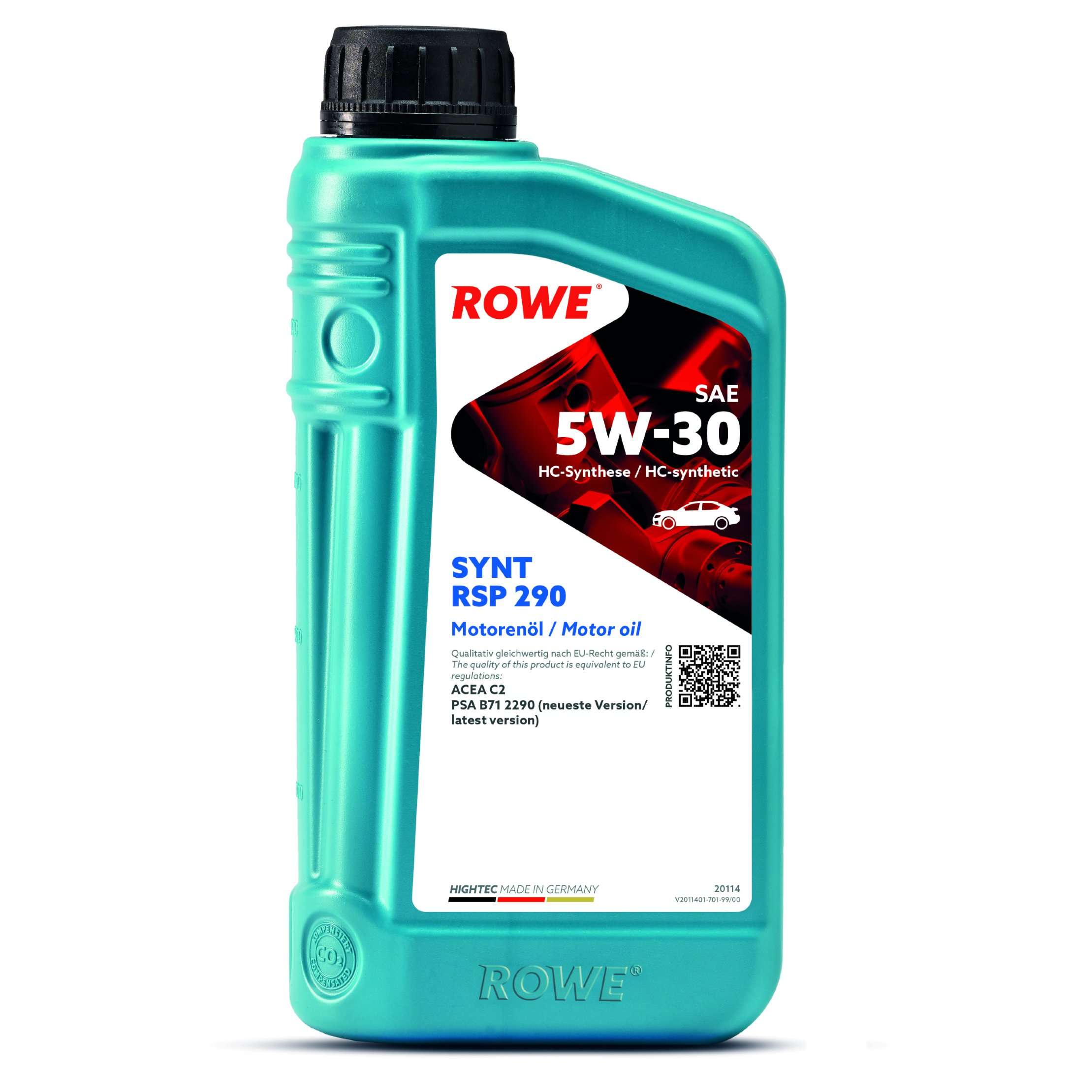 ROWE Motoröl "HIGHTEC SYNT RSP 290 SAE 5W-30 (1 L)", Art.-Nr. 20114-0010-99