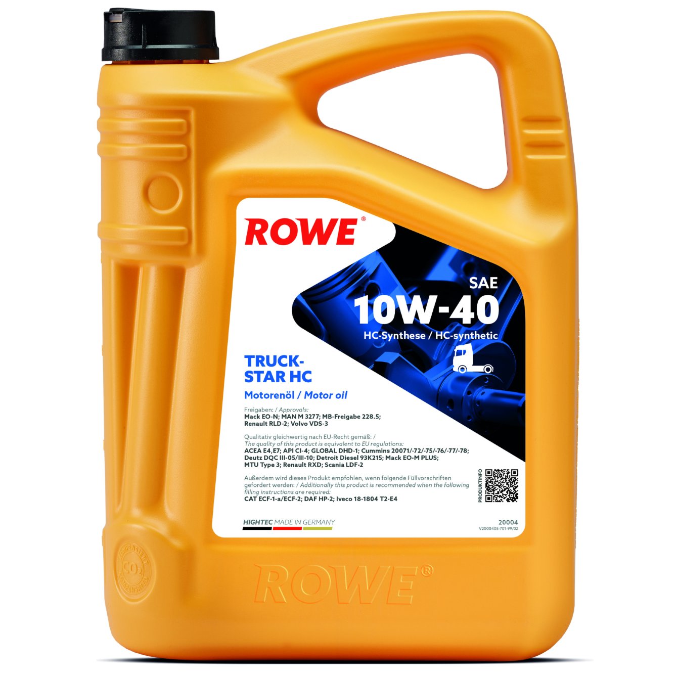 ROWE Motoröl HIGHTEC TRUCKSTAR SAE 10W-40 HC [5 L] 20004005099 5l