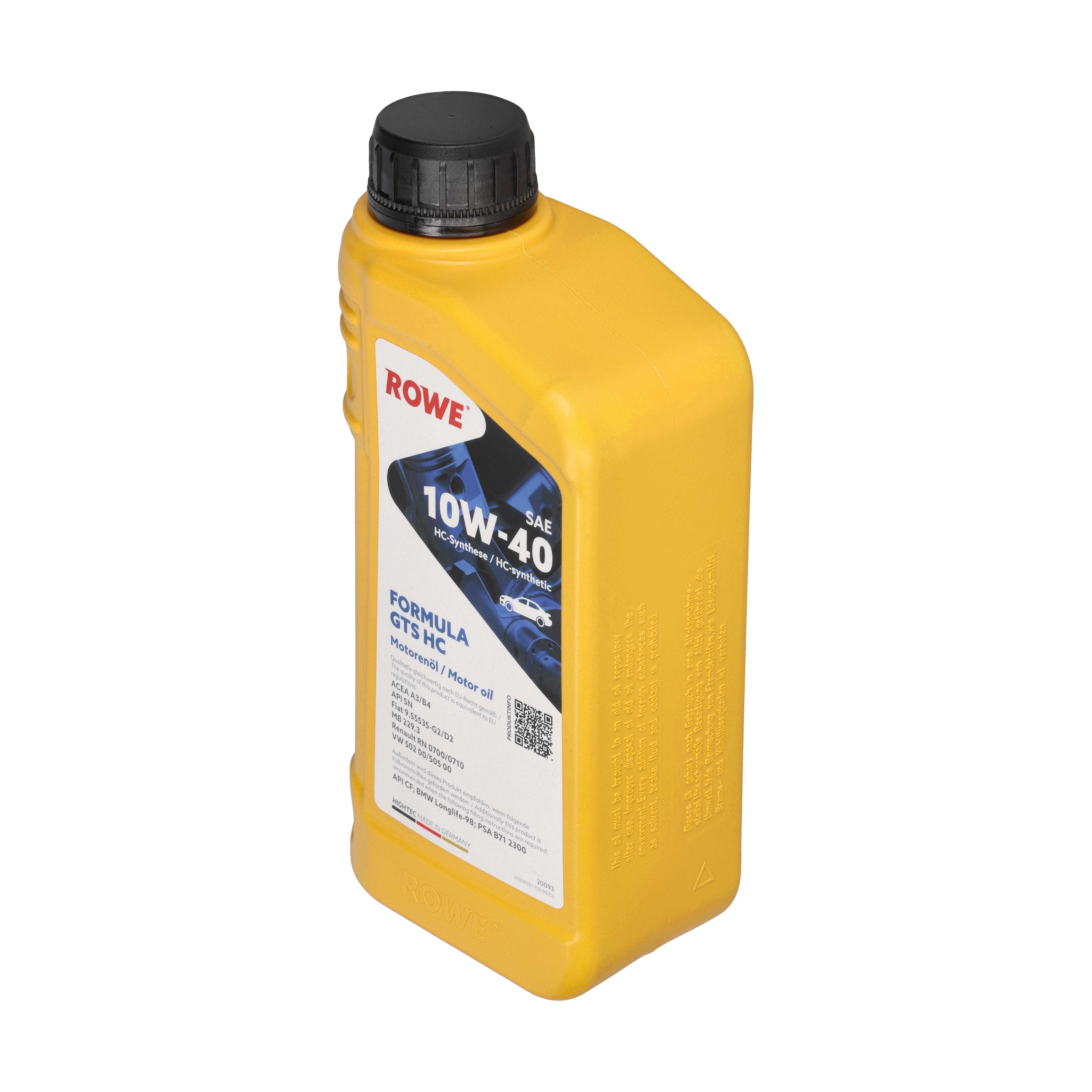 ROWE Motoröl HIGHTEC FORMULA GTS SAE 10W-40 HC [1 L] 20093001099 1l