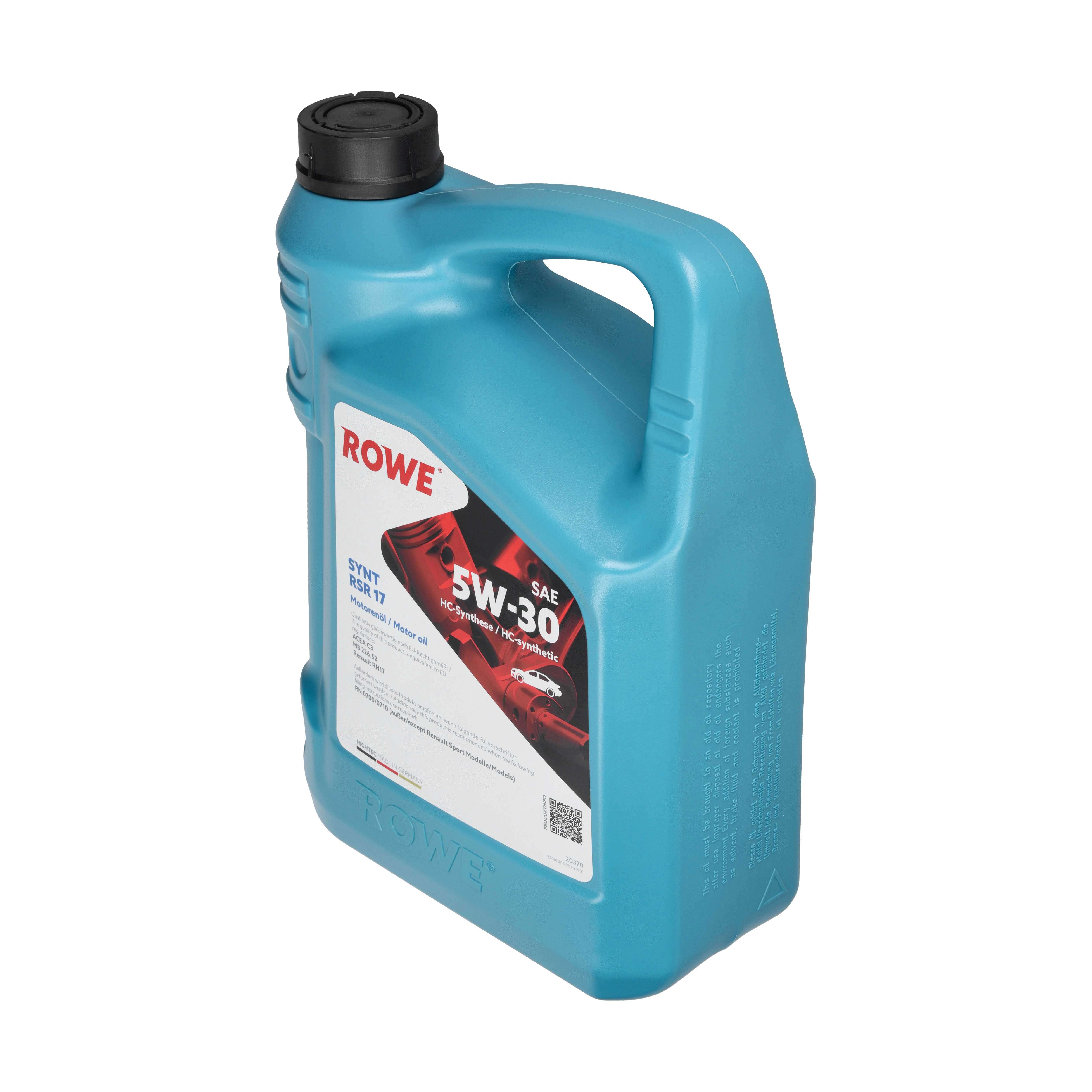 ROWE Motoröl HIGHTEC SYNT RSR 17 SAE 5W-30 [5 L] 20370005099 5l