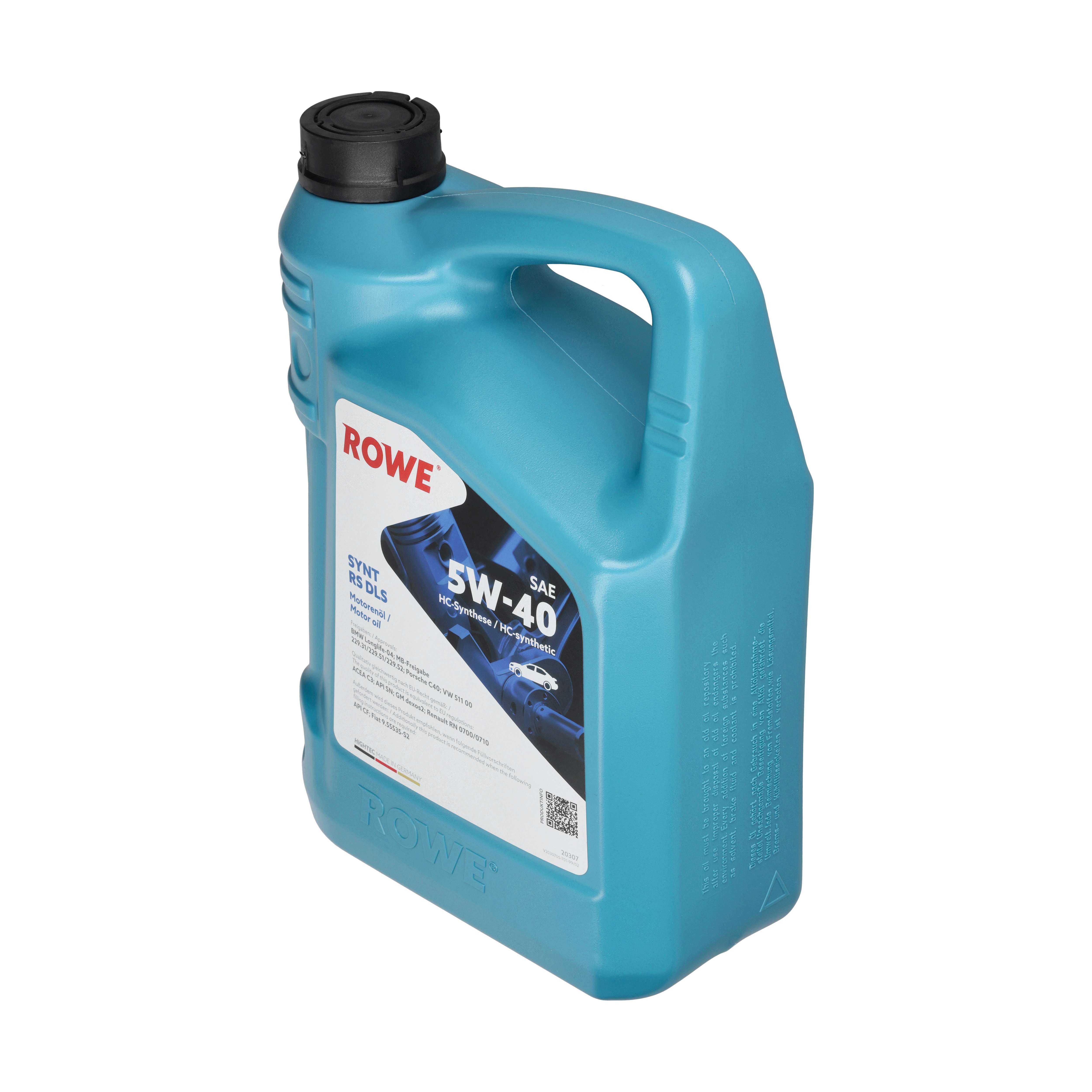 ROWE Motoröl HIGHTEC SYNT RS DLS SAE 5W-40 [5 L] 20307005099 5l