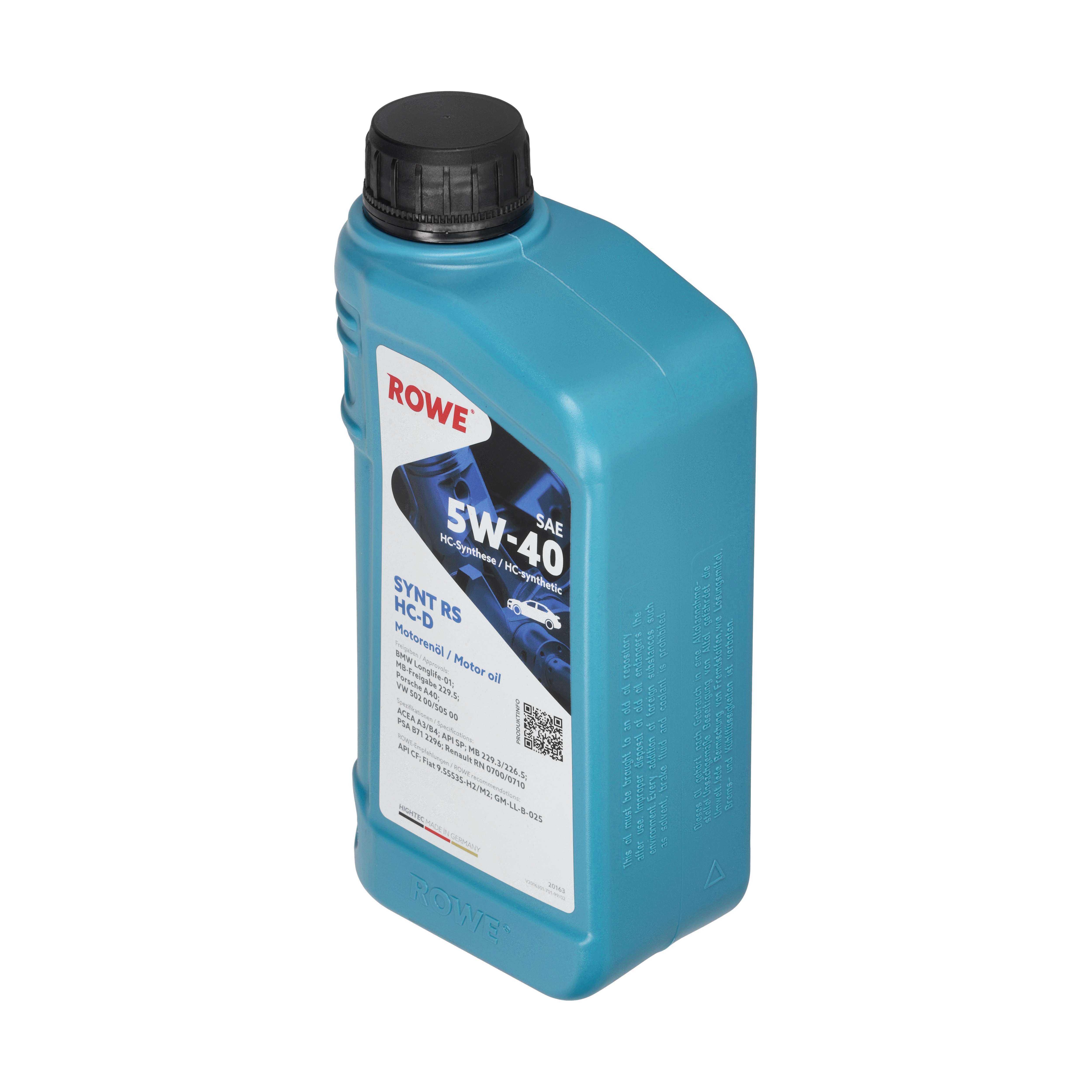 ROWE Motoröl HIGHTEC SYNT RS HC-D SAE 5W-40 [1 L] 20163001099 1l