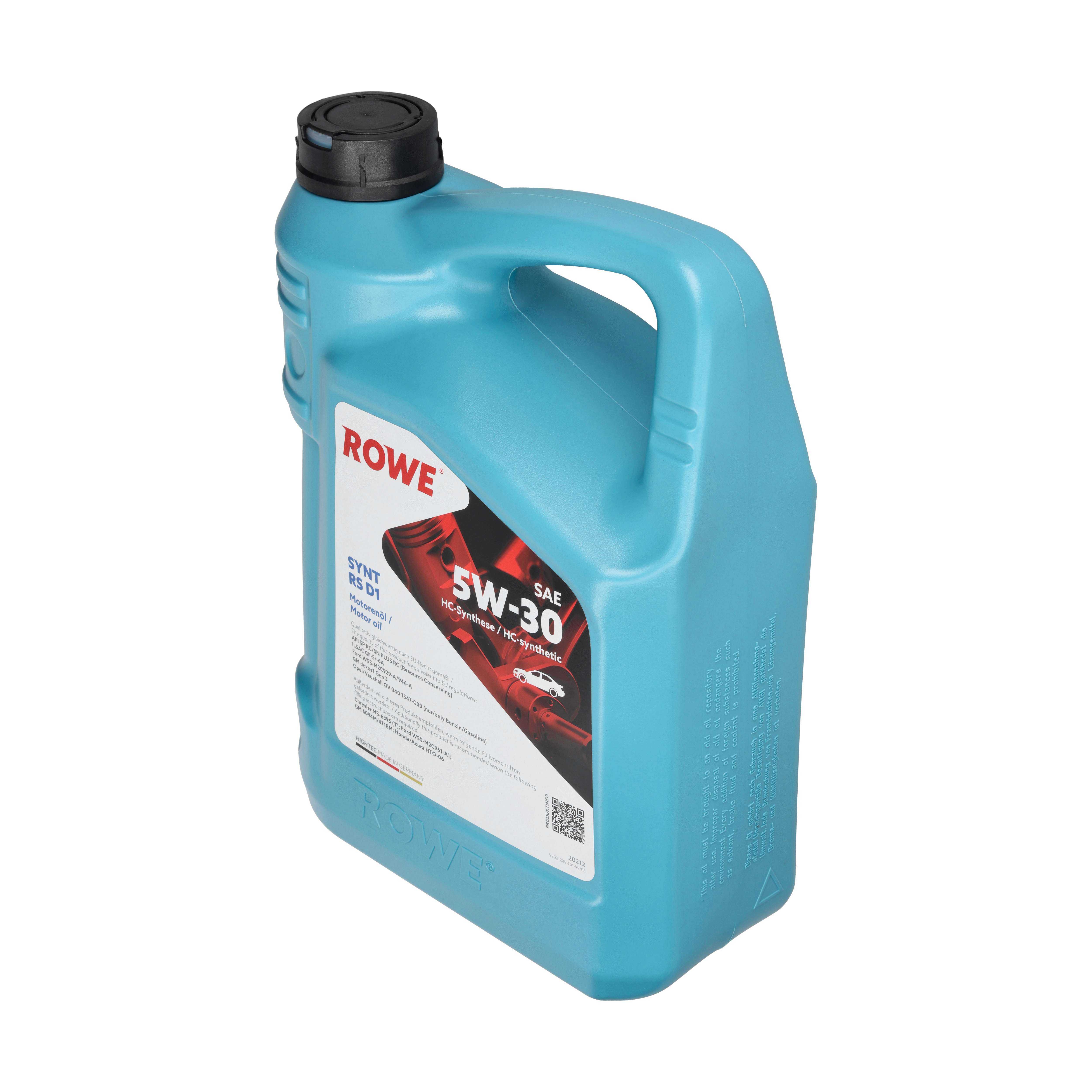 ROWE Motoröl HIGHTEC SYNT RS D1 SAE 5W-30 [5 L] 20212005099 5l