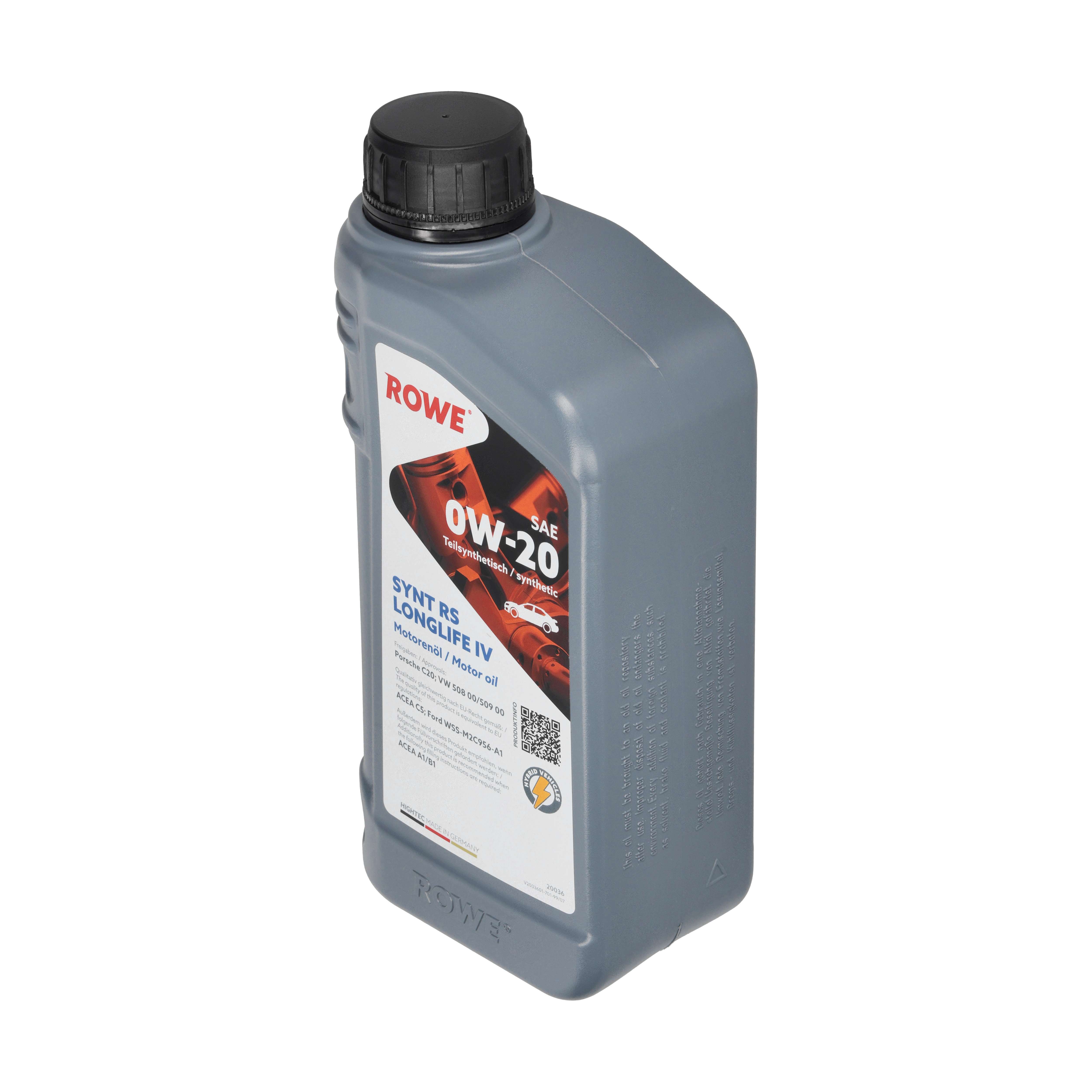 ROWE Motoröl HIGHTEC SYNT RS LONGLIFE IV SAE 0W-20 [1 L] 20036001099 1l