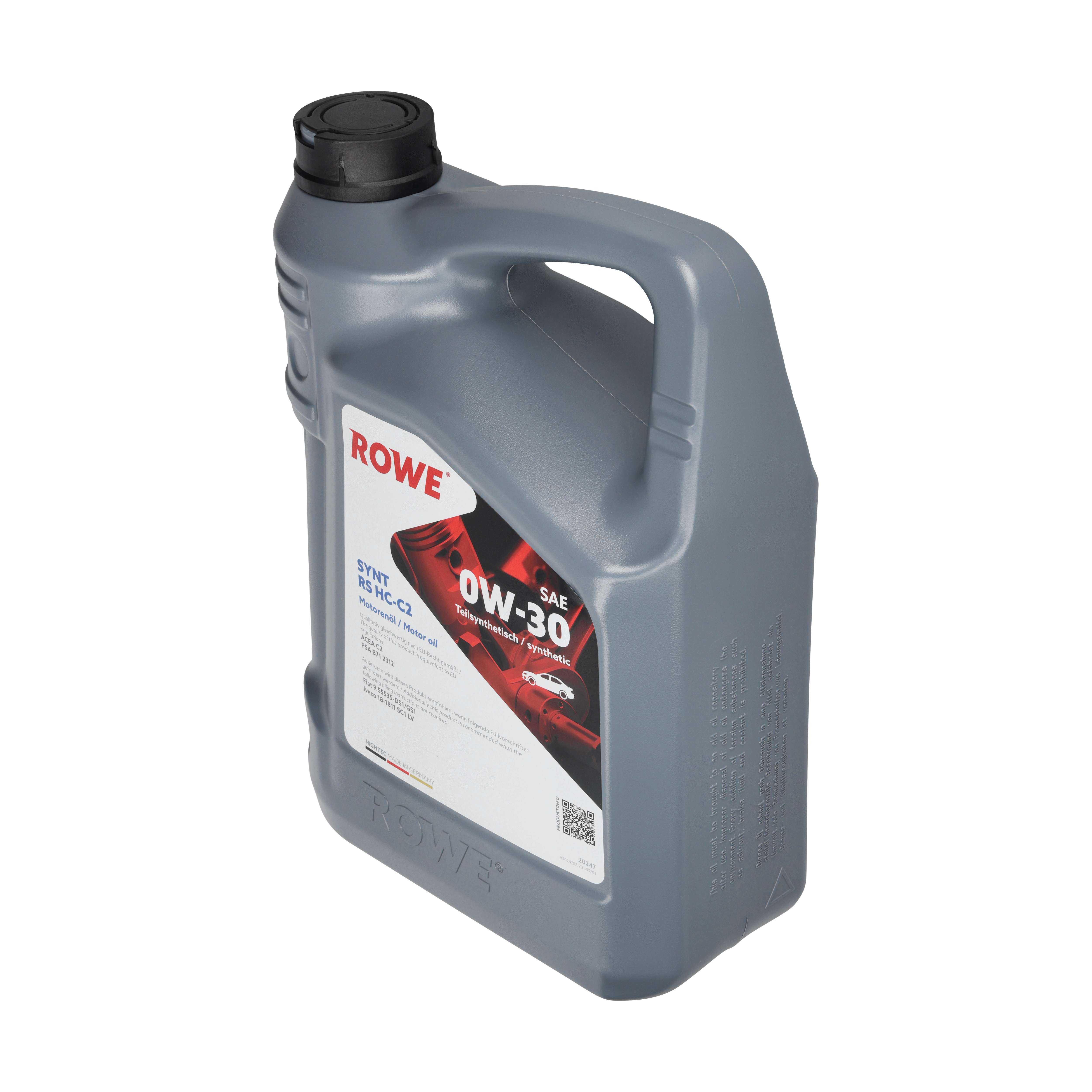 ROWE Motoröl HIGHTEC SYNT RS SAE 0W-30 HC-C2 [5 L] 20247005099 5l