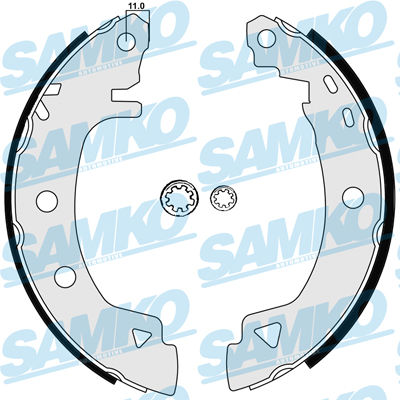 SAMKO Bremsbackensatz 84920 für Fiat ALFA ROMEO Citroën