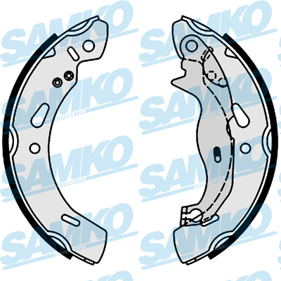 Samko Bremsbackensatz 81004 Für Ford