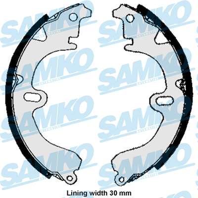 SAMKO Bremsbackensatz 85860 für CHEVROLET TOYOTA