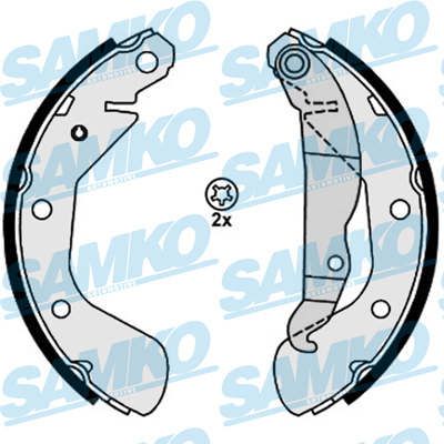 SAMKO Bremsbackensatz 88120 für Opel Vaughall