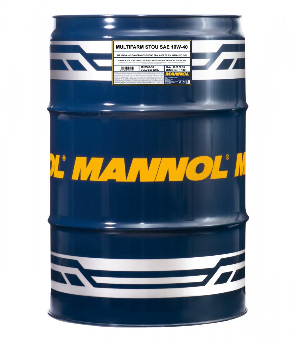 SCT - MANNOL Motoröl Mannol Multifarm STOU 10W-40 [208L] mn2502dr 208l