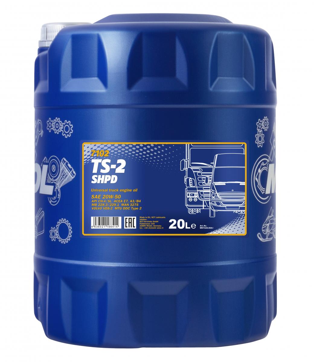 SCT - MANNOL Motoröl Mannol TS-2 SHPD 20W-50 [20L] mn710220 20l