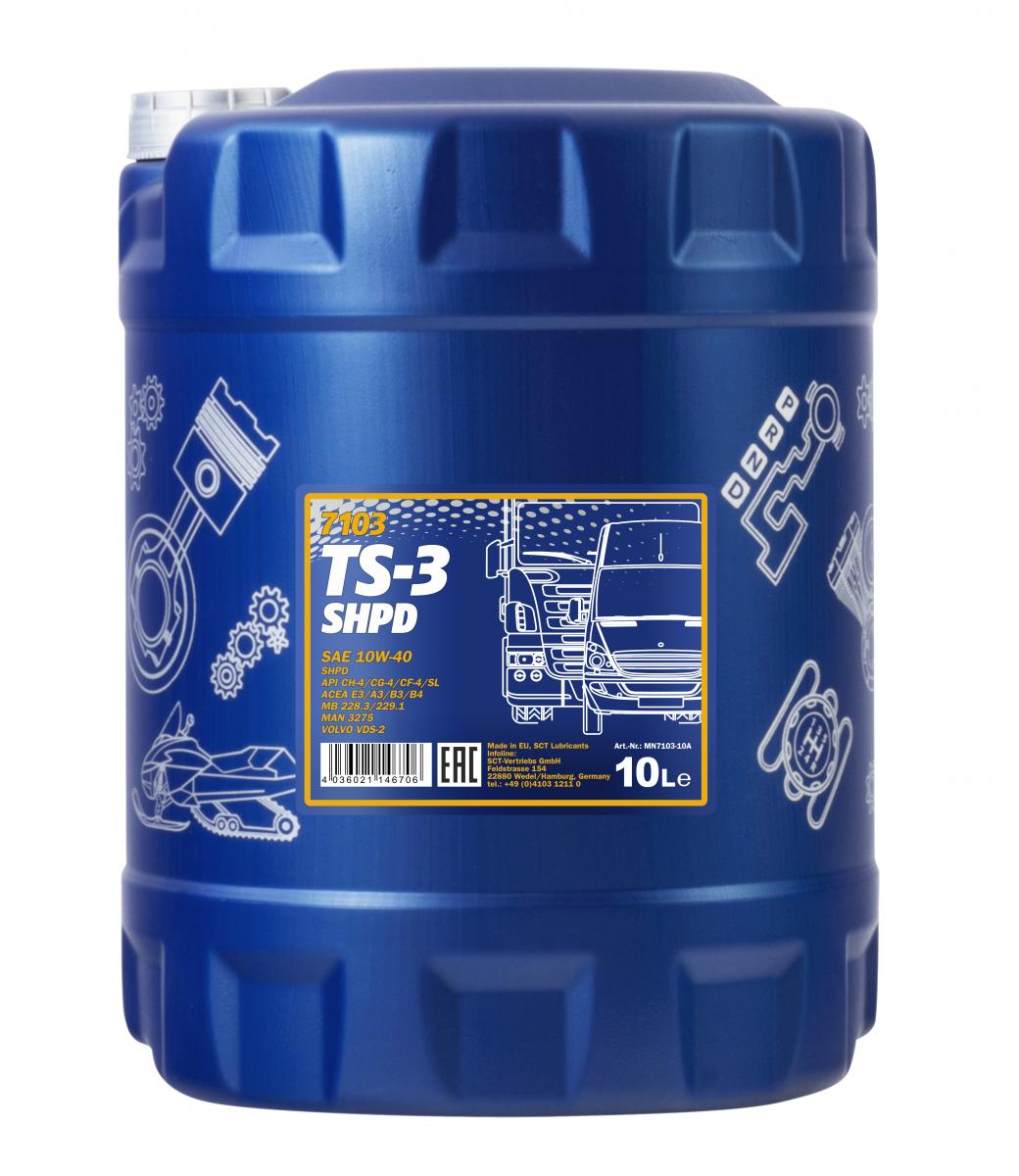SCT - MANNOL Motoröl Mannol TS-3 SHPD 10W-40 mineral [10L] mn710310 10l