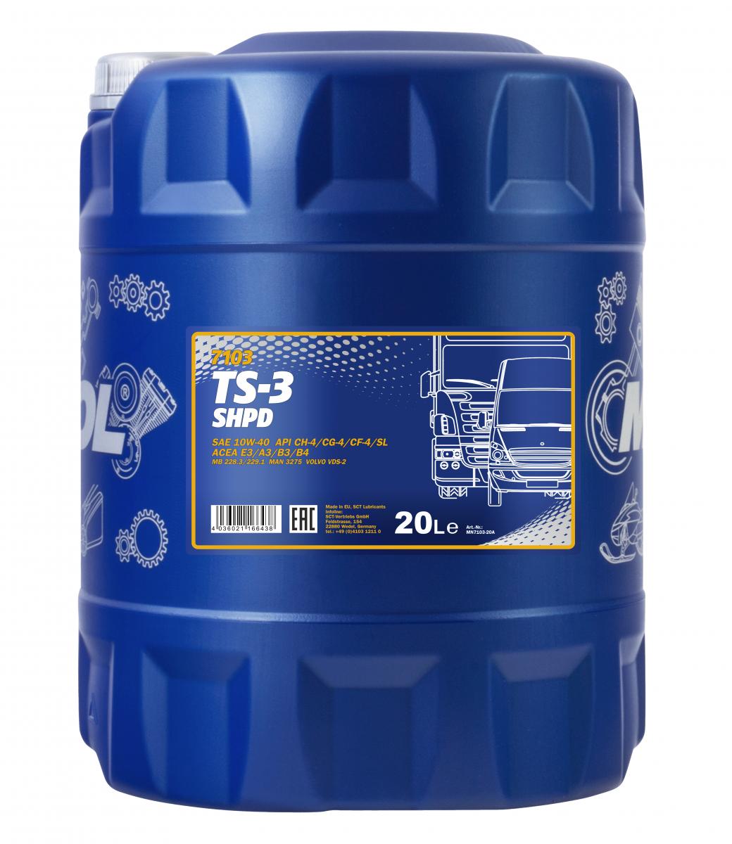 SCT - MANNOL Motoröl Mannol TS-3 SHPD 10W-40 mineral [20L] mn710320 20l