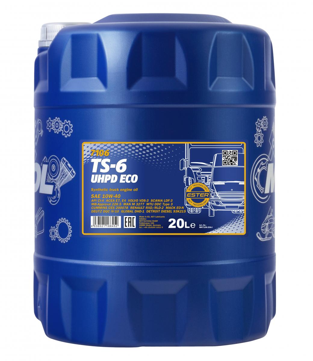 SCT - MANNOL Motoröl Mannol TS-6 UHPD 10W-40 Eco [20L] mn710620 20l